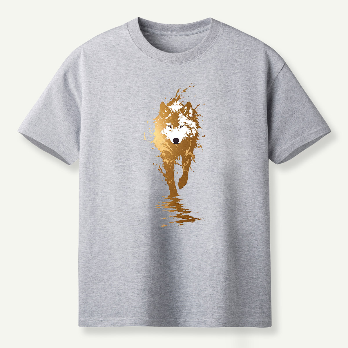 Golden Fox Reflection Watercolor T-Shirt