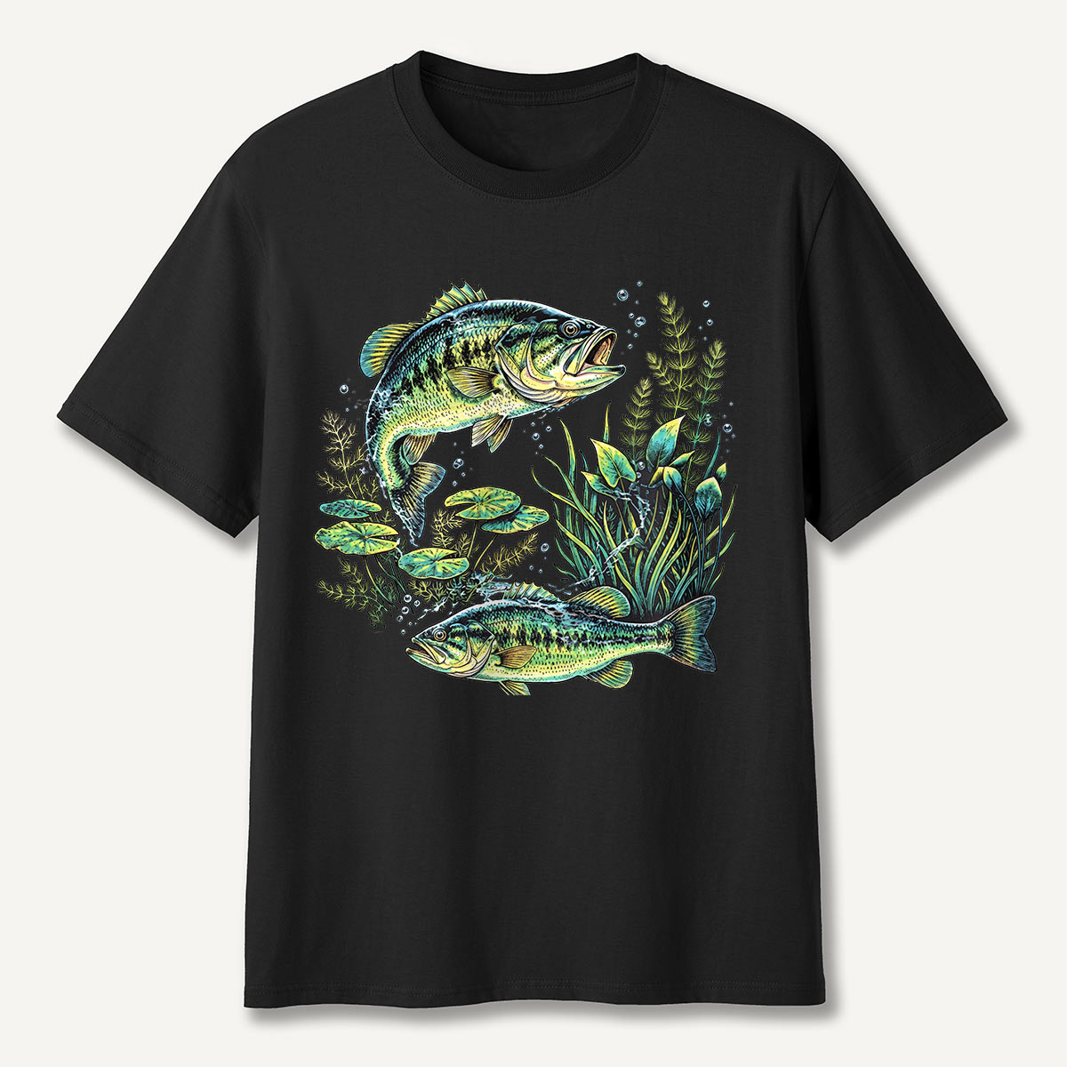 Largemouth Bass Underwater Scene T-Shirt