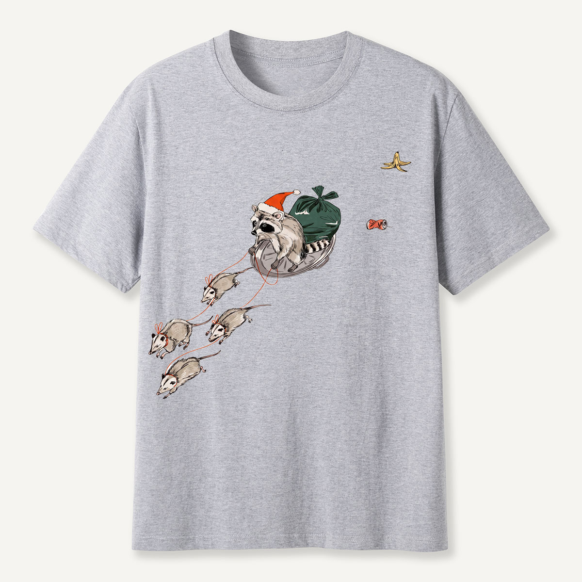 Holiday Possum Sleigh Funny Christmas T-Shirt