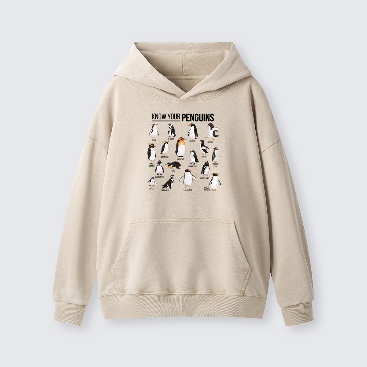 Know Your Penguins Washed Hoodie