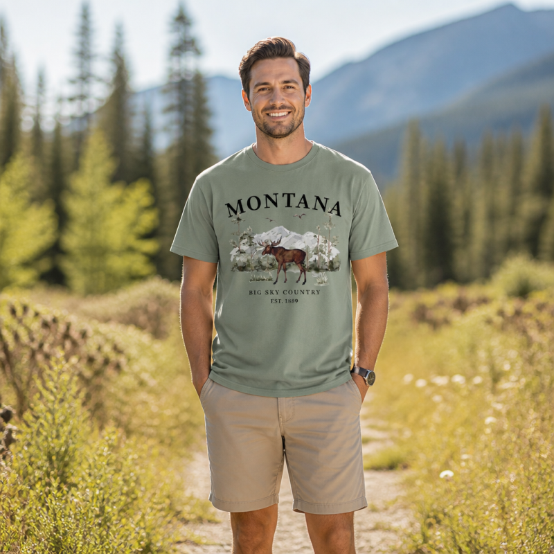 Montana Big Sky Country Moose T-Shirt