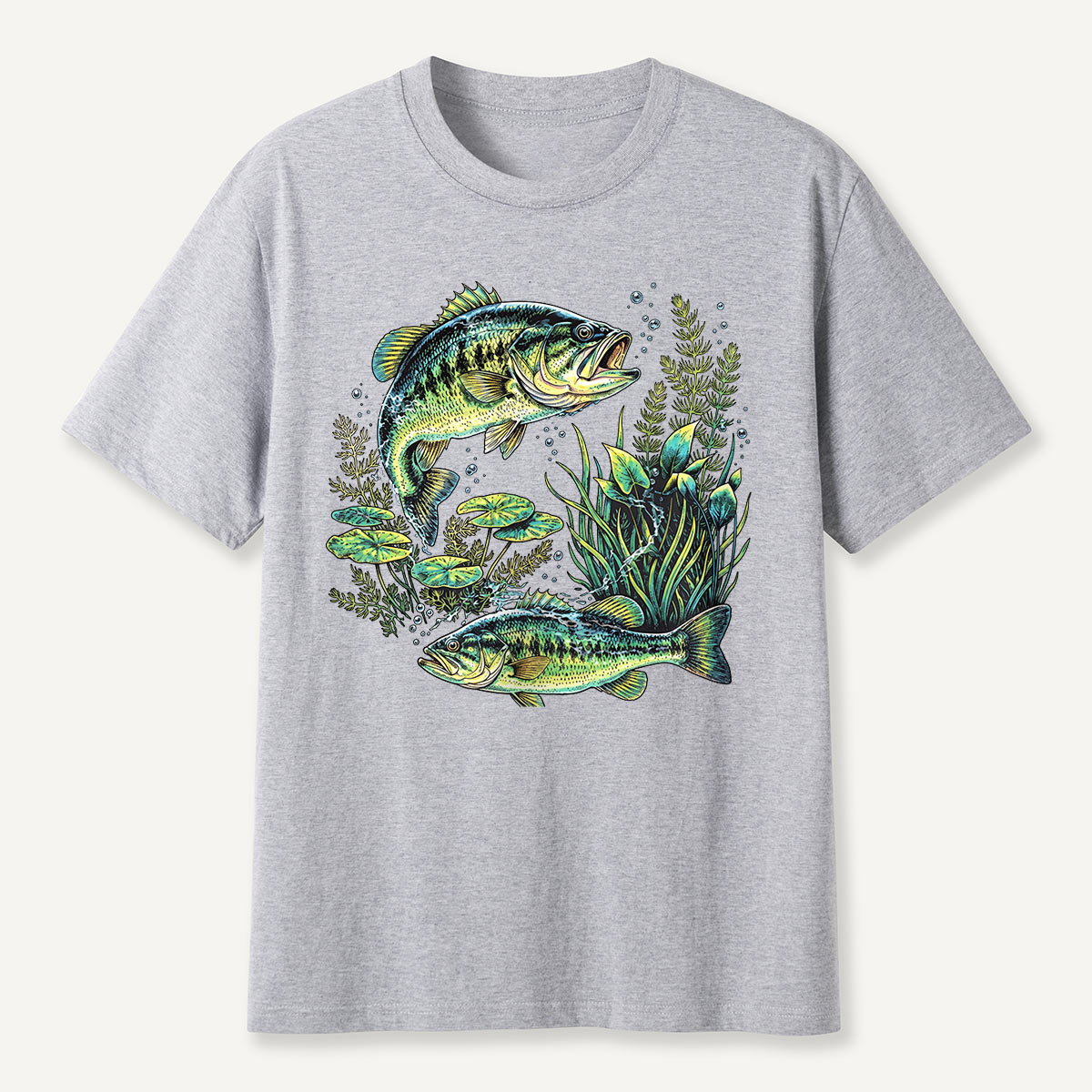 Largemouth Bass Underwater Scene T-Shirt