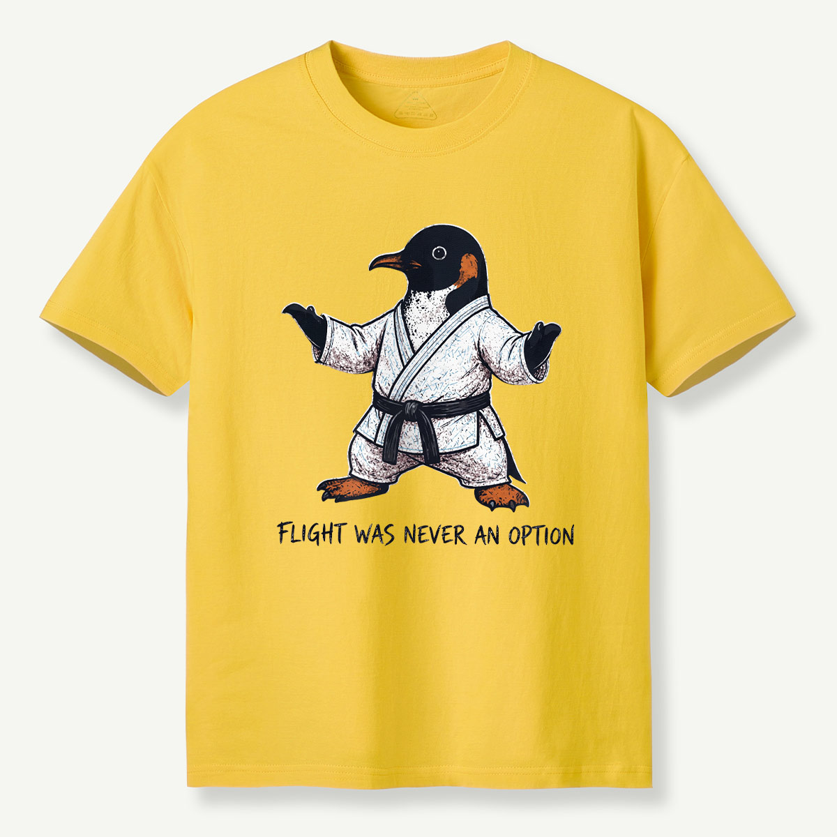 Flight Was Never An Option Martial Arts Penguin T-Shirt