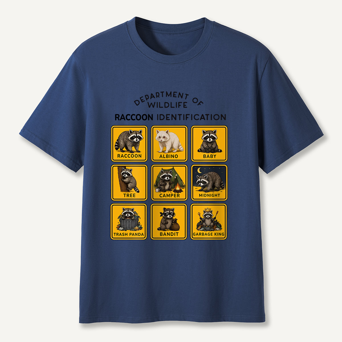 Department of Wildlife Raccoon Identification T-Shirt