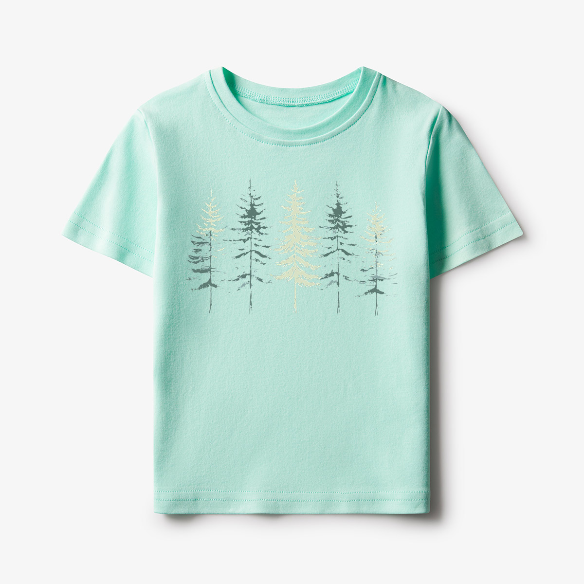 Minimal Pine Forest Silhouette Kids T-Shirt