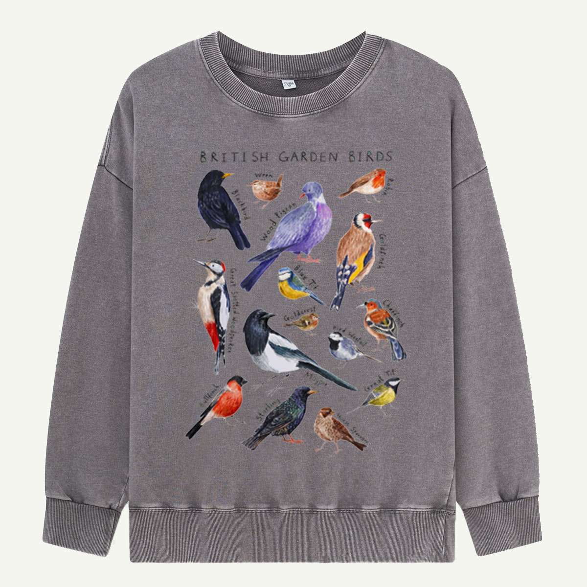 Botanical Garden Birds Wildlife Birdwatching Washed Sweatshirts