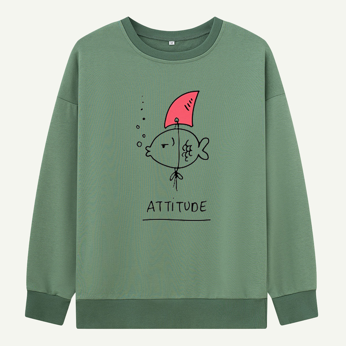 Attitude Fish Spartan Helmet Sweatshirts
