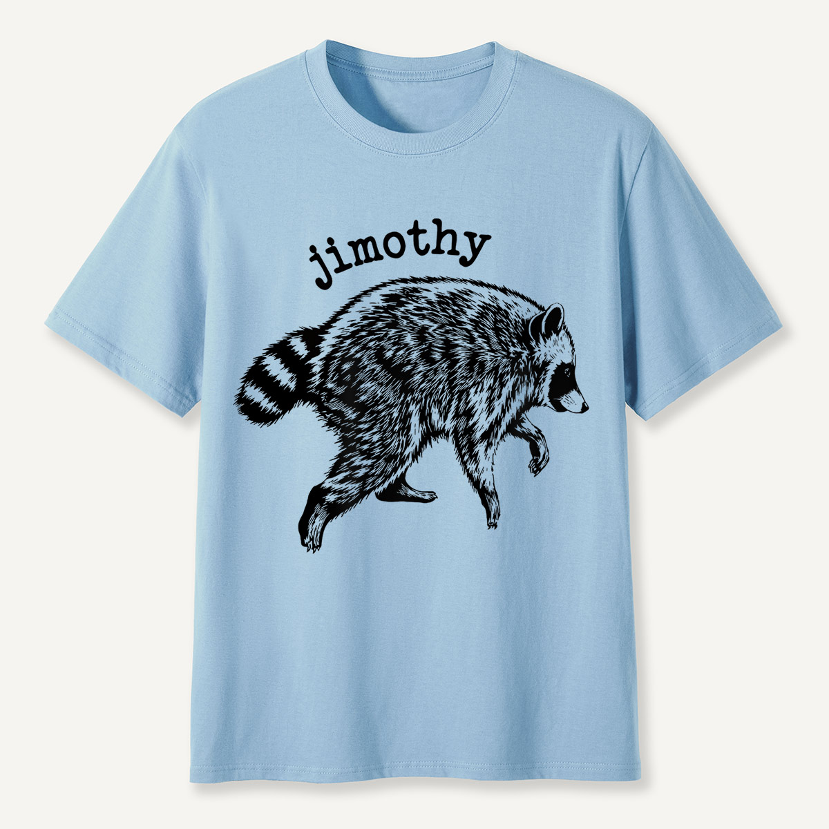 Jimothy Classic Black Line Raccoon T-Shirt