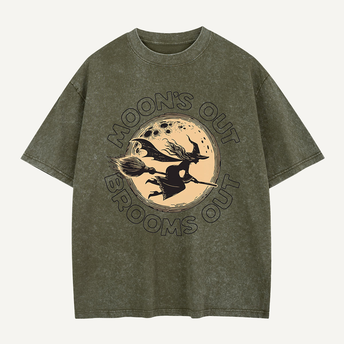 Moon’s Out Brooms Out Washed T-Shirt