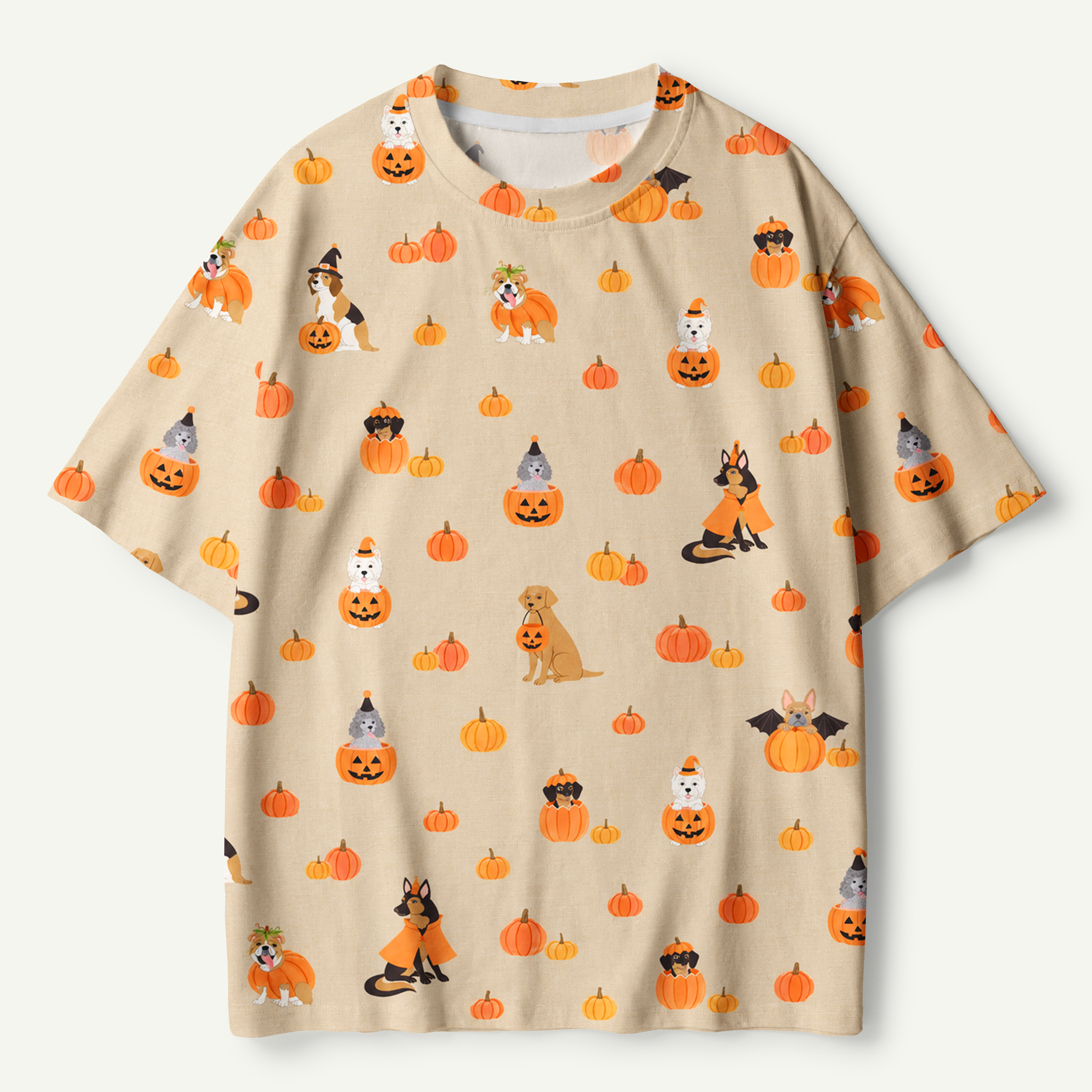 Halloween Pumpkin Pet Party Premium Pure Cotton Tee