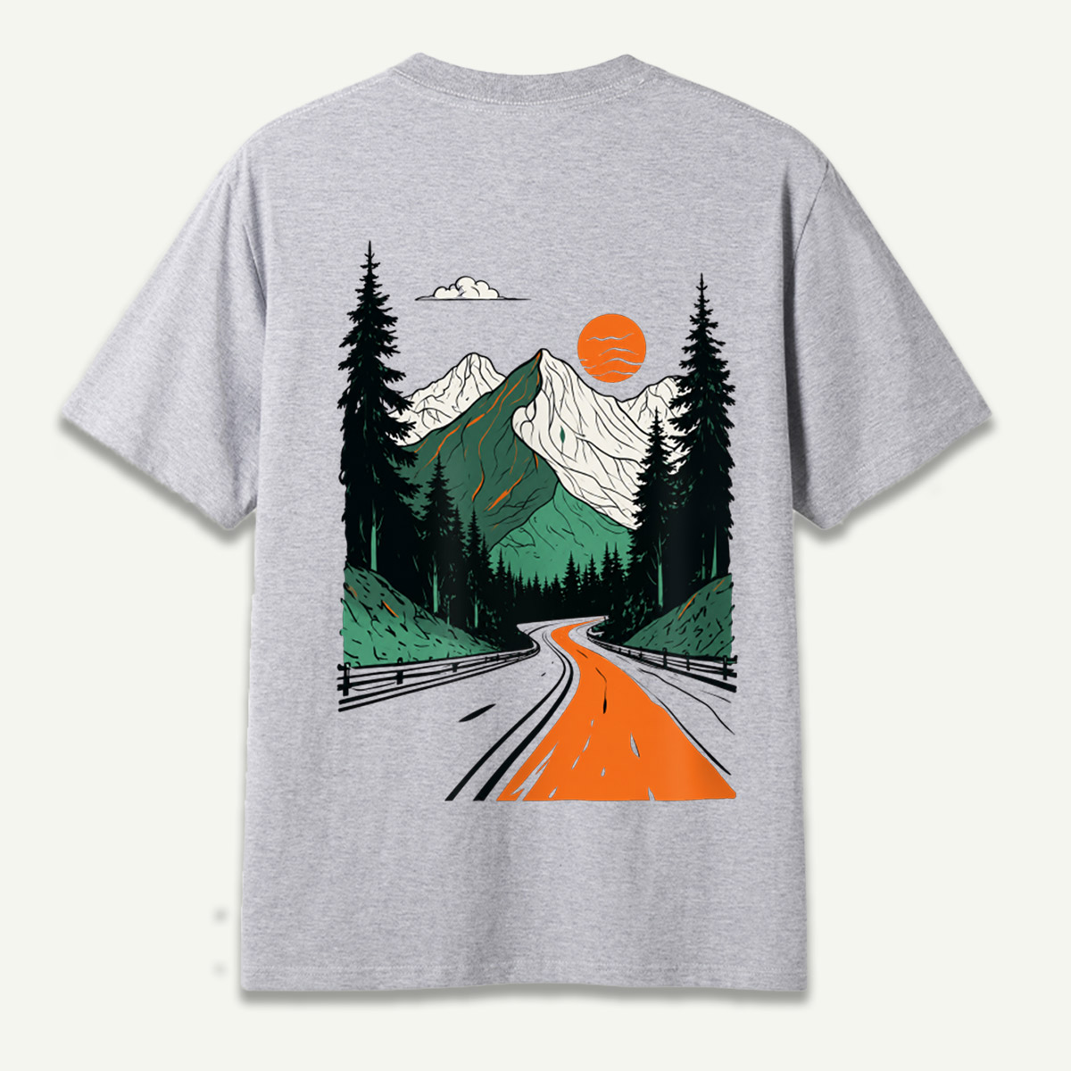 Mountain Road Sunset Wilderness Journey T-Shirt