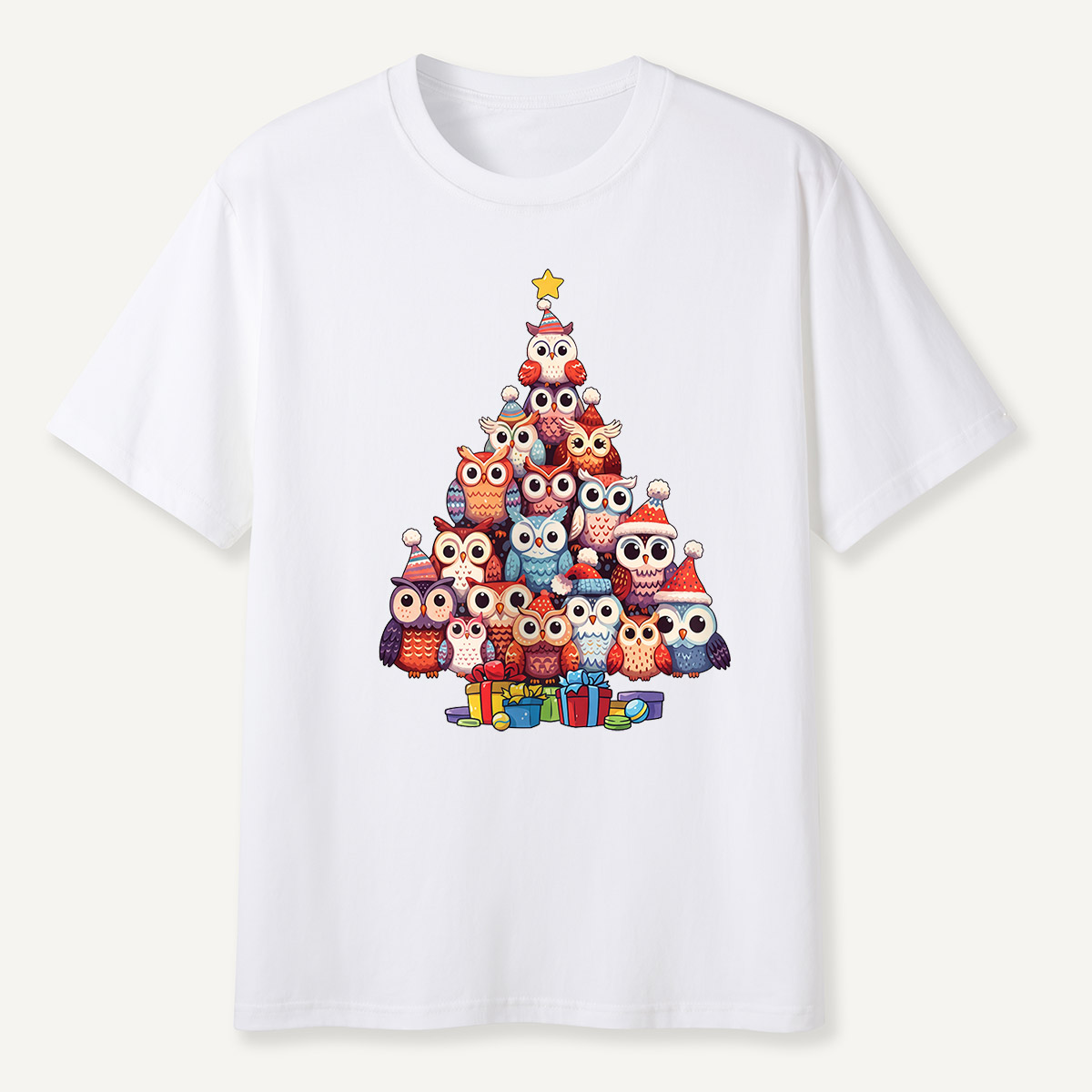 Owl Christmas Tree T-Shirt
