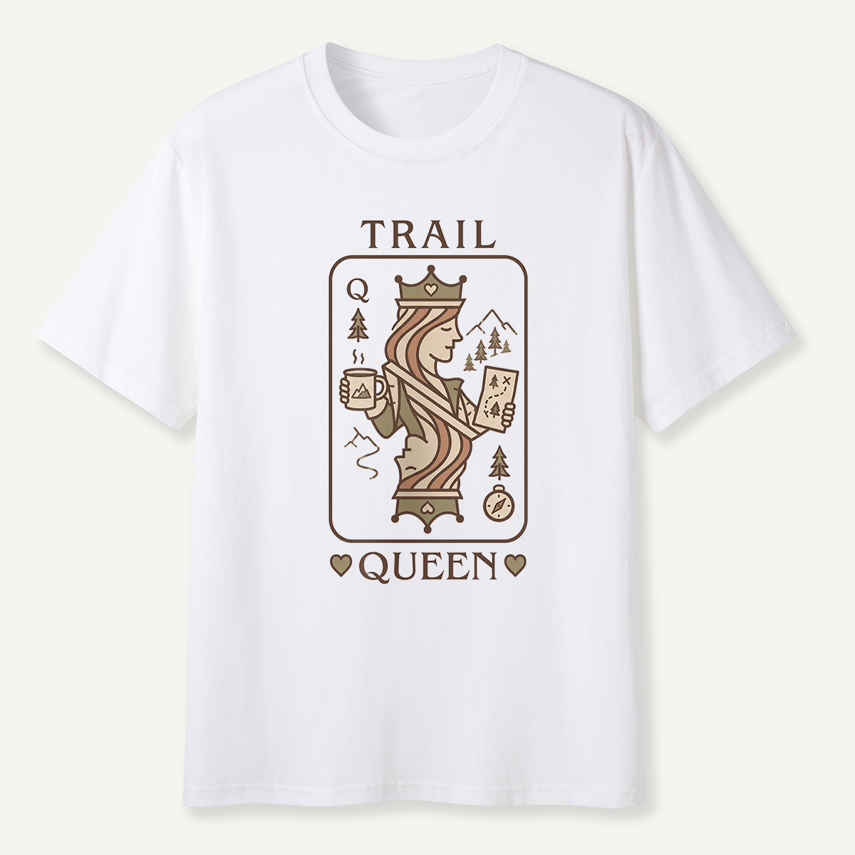 Trail Queen Hiking Playing Card  T-Shirt