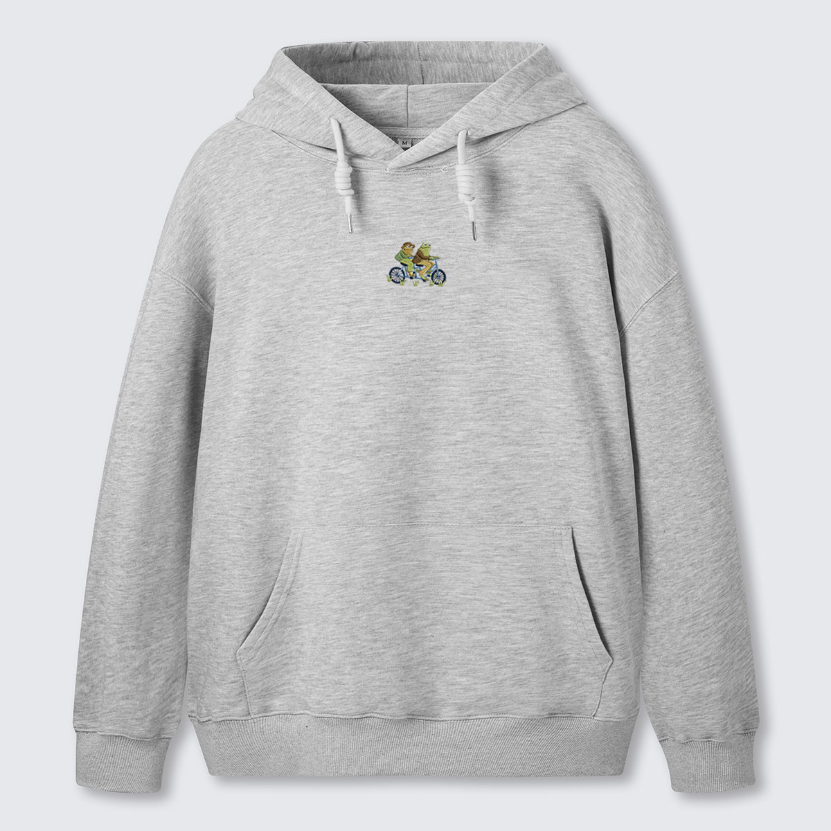Frog on Bike Adventure Embroidered Hoodie