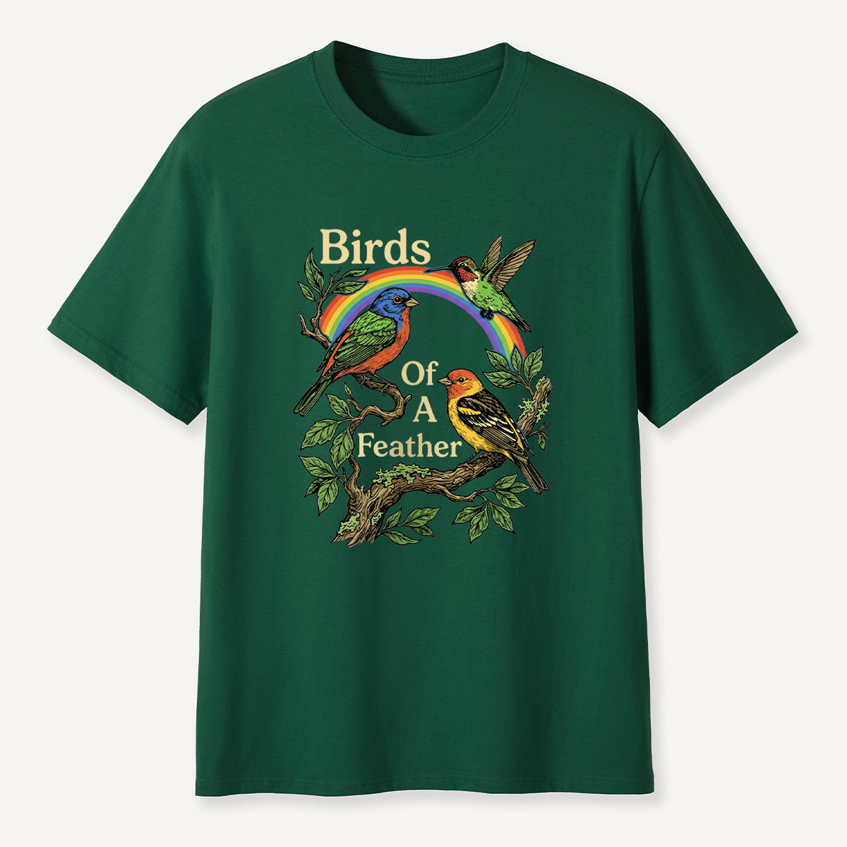 Birds Of A Feather Rainbow Birds T-Shirt