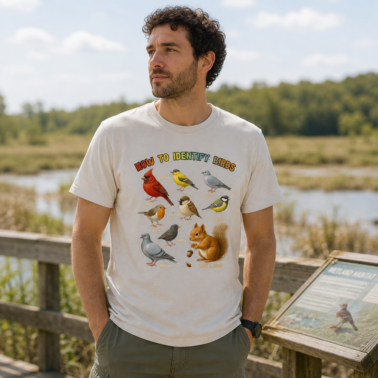 How to Identify Birds Washed T-Shirt