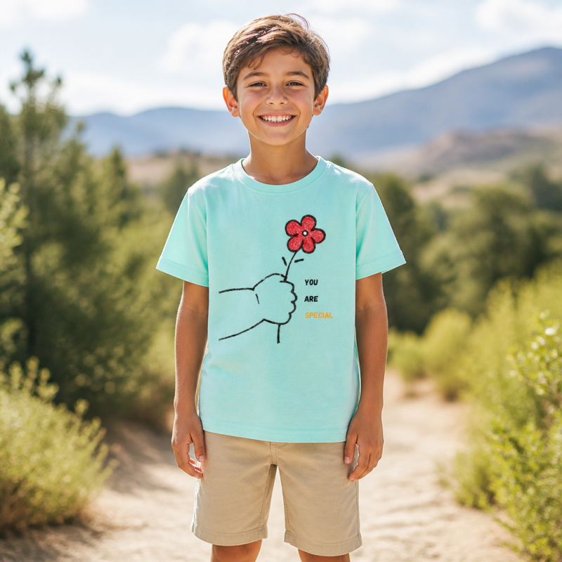 You Are Special Flower Hand Kids T-Shirt