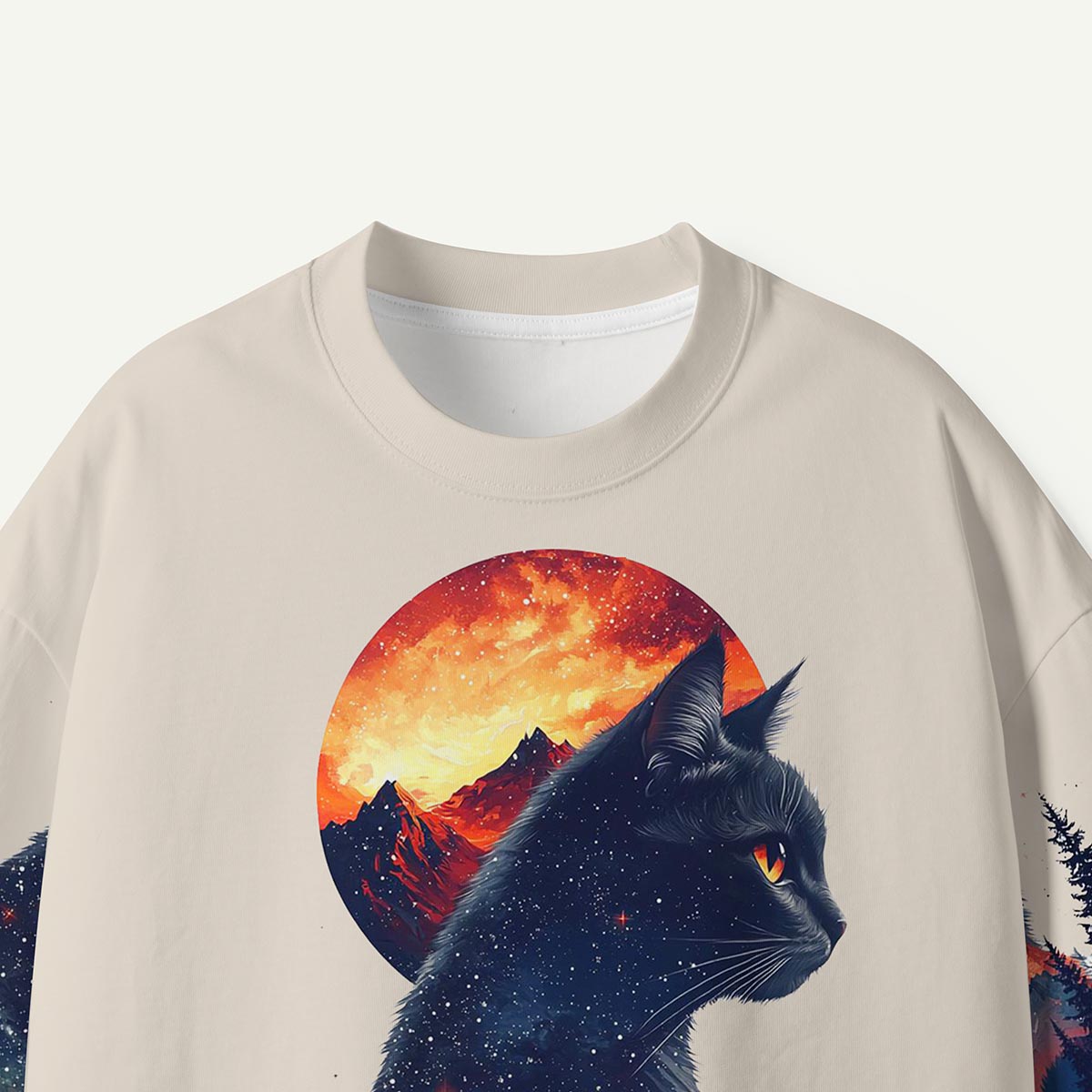Cosmic Forest Cat Premium Eco Tee