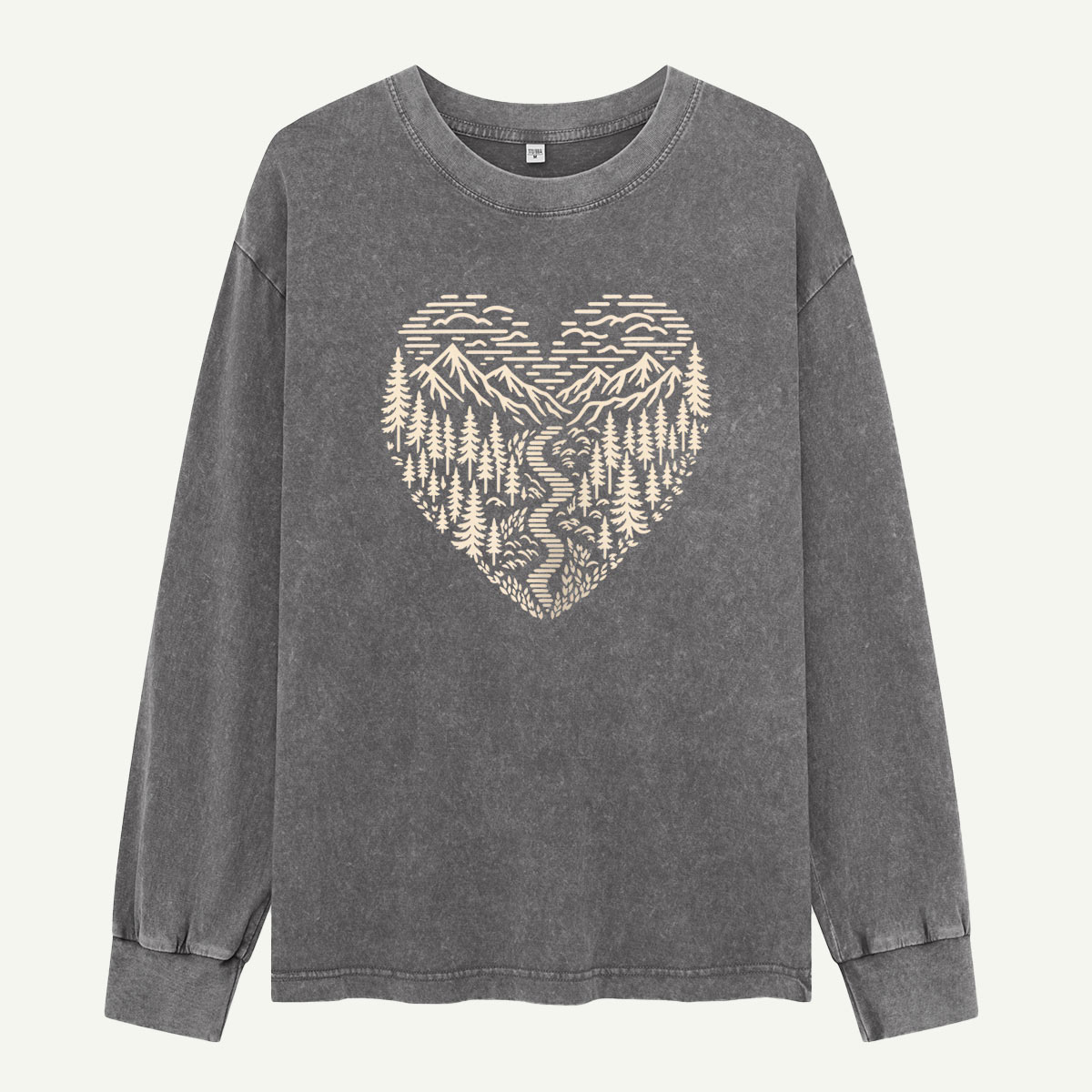 Where the Wild Heart Wanders Washed Long Sleeves