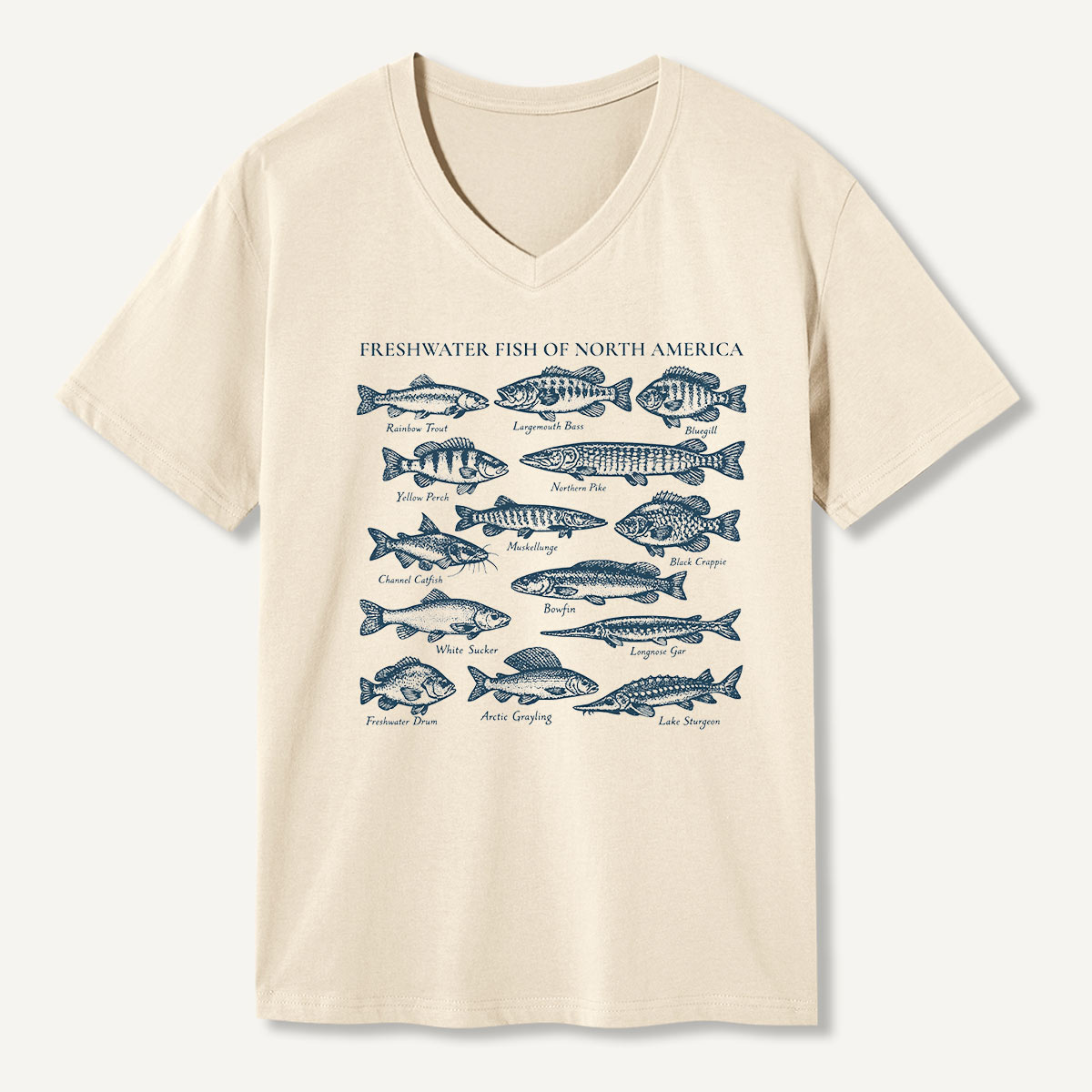 Freshwater Fish Of North America Field Guide V-neck T-Shirt