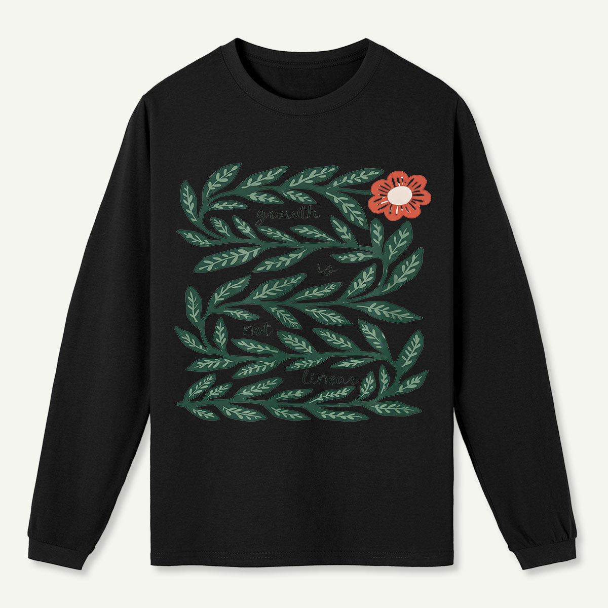 Growth Vine Art Long Sleeve T-Shirt
