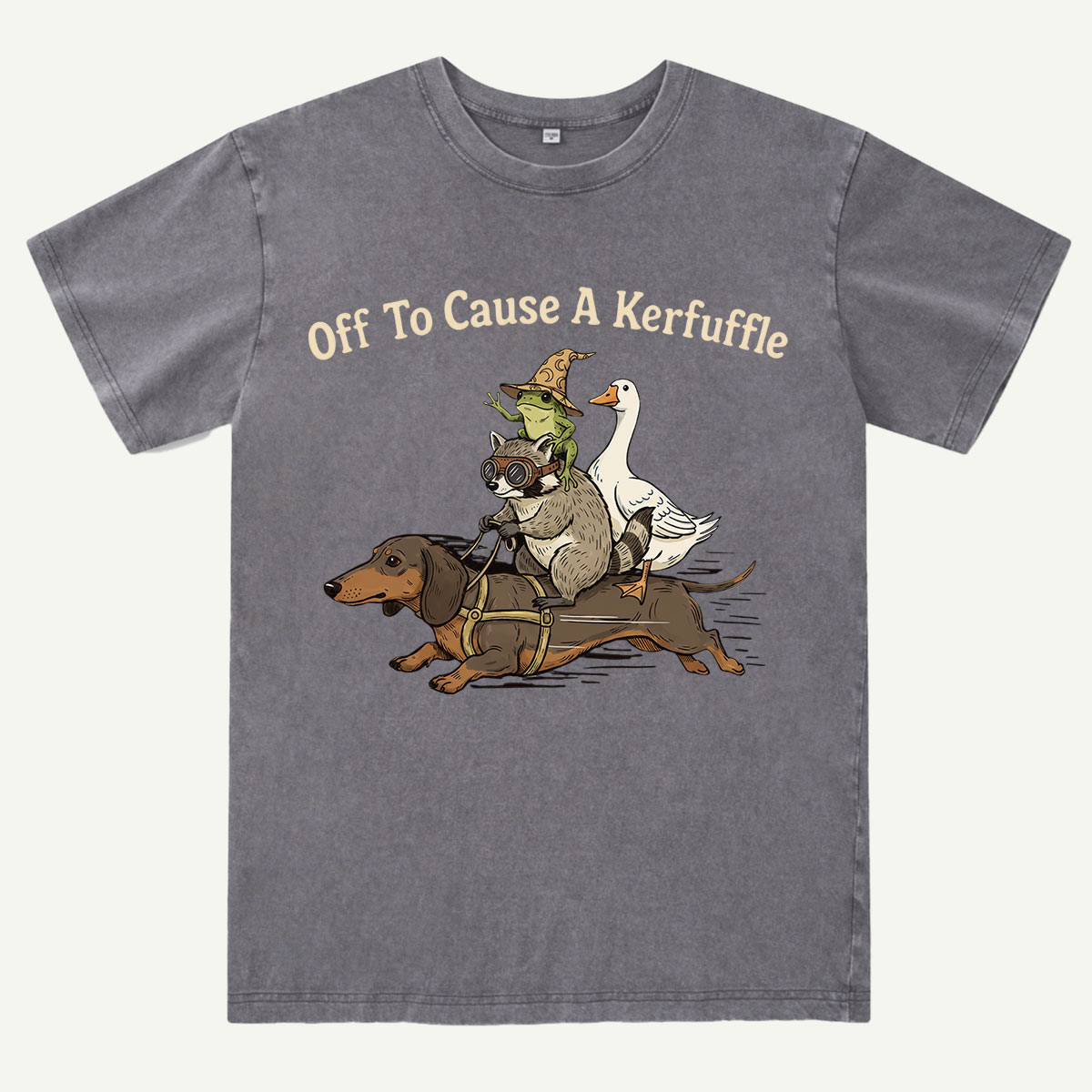Off To Cause A Kerfuffle Washed T-Shirt