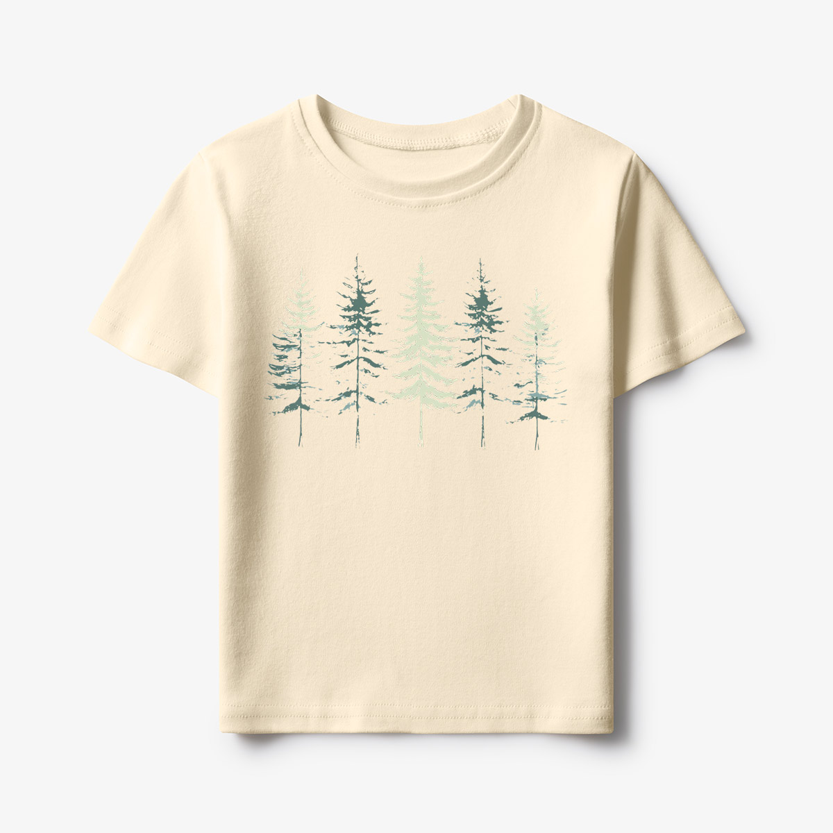 Minimal Pine Forest Silhouette Kids T-Shirt