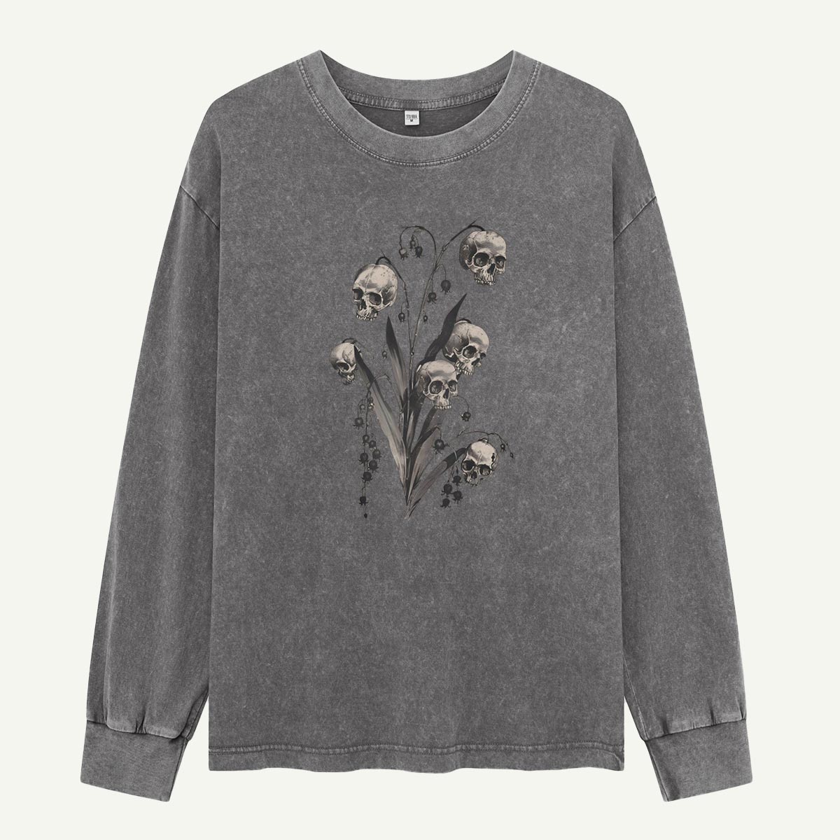 Skulls in the Lily Patch Washed Long‑sleeve