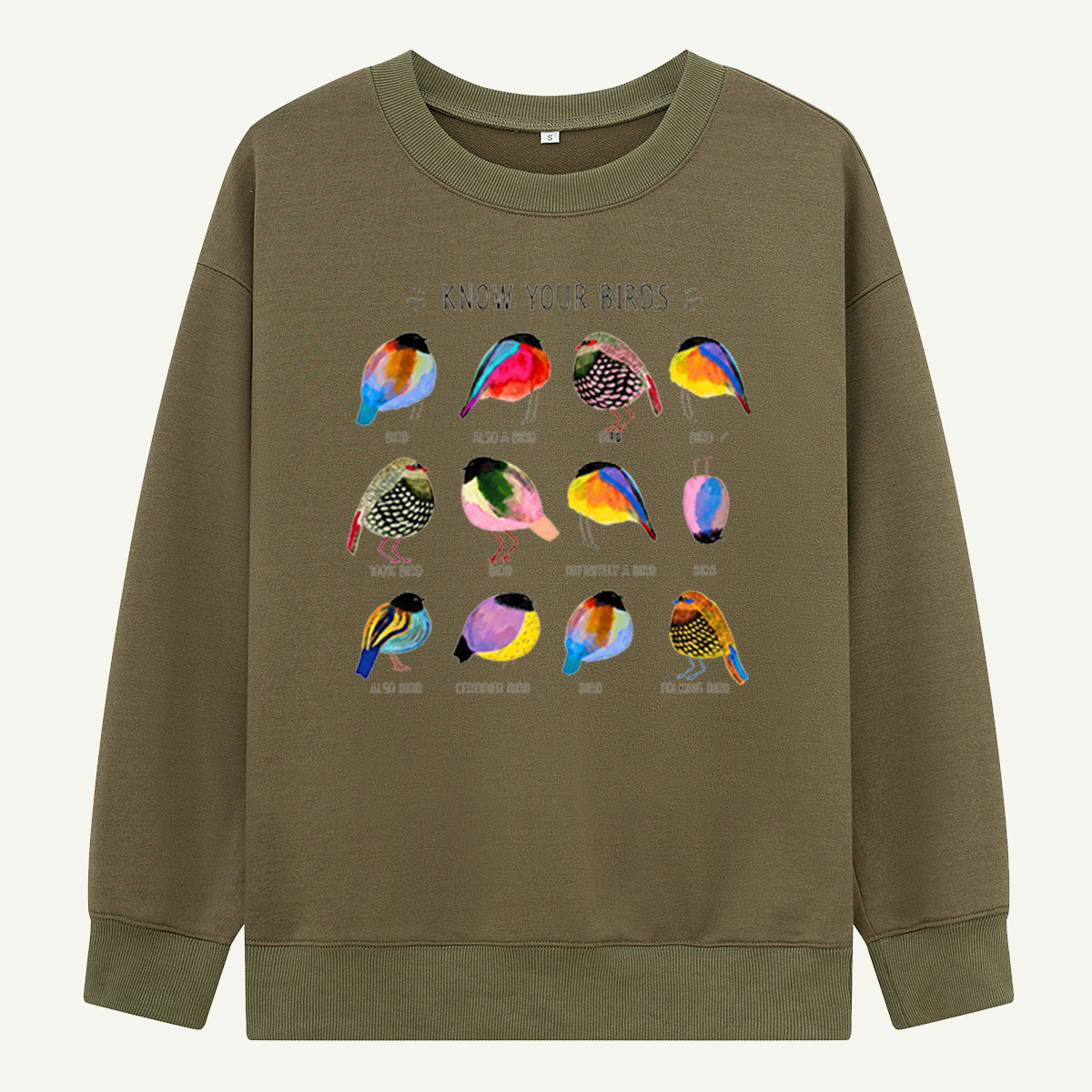 Colorful Bird Guide Sweatshirts