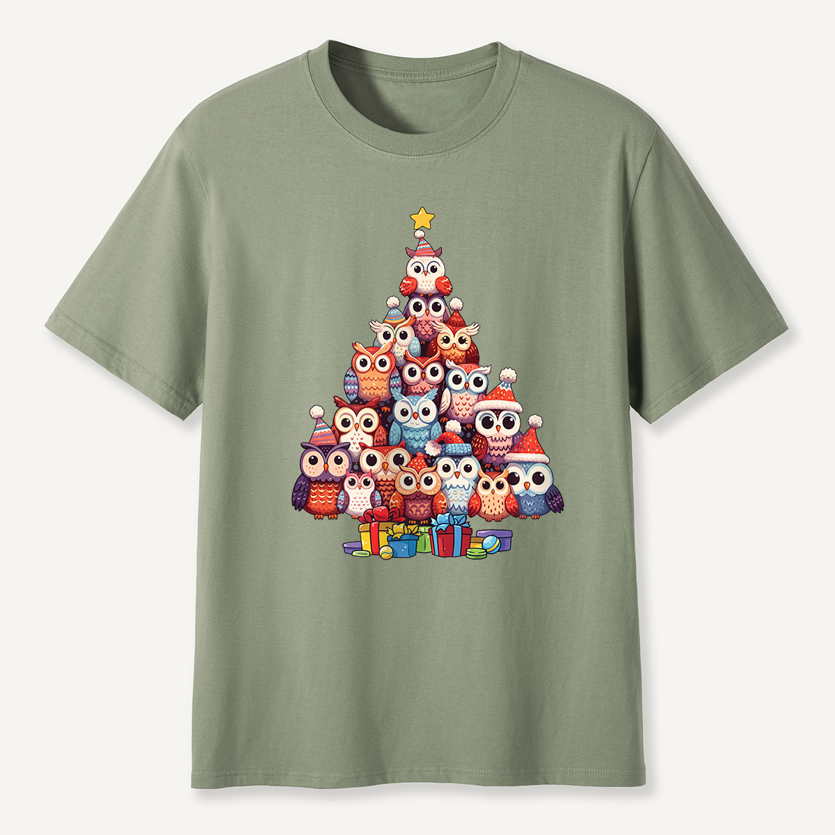 Owl Christmas Tree T-Shirt