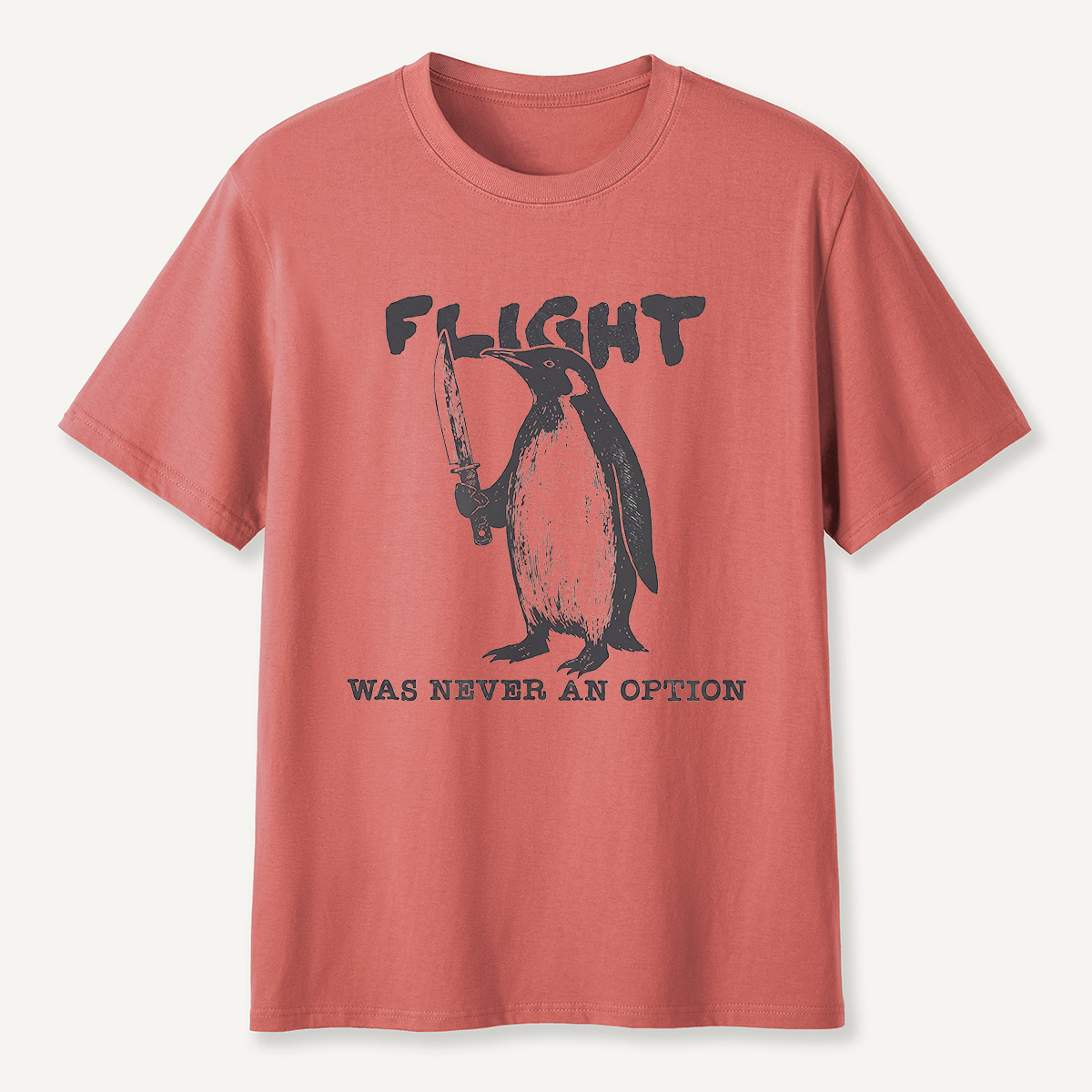 Flight Was Never An Option Knife Penguin T-Shirt