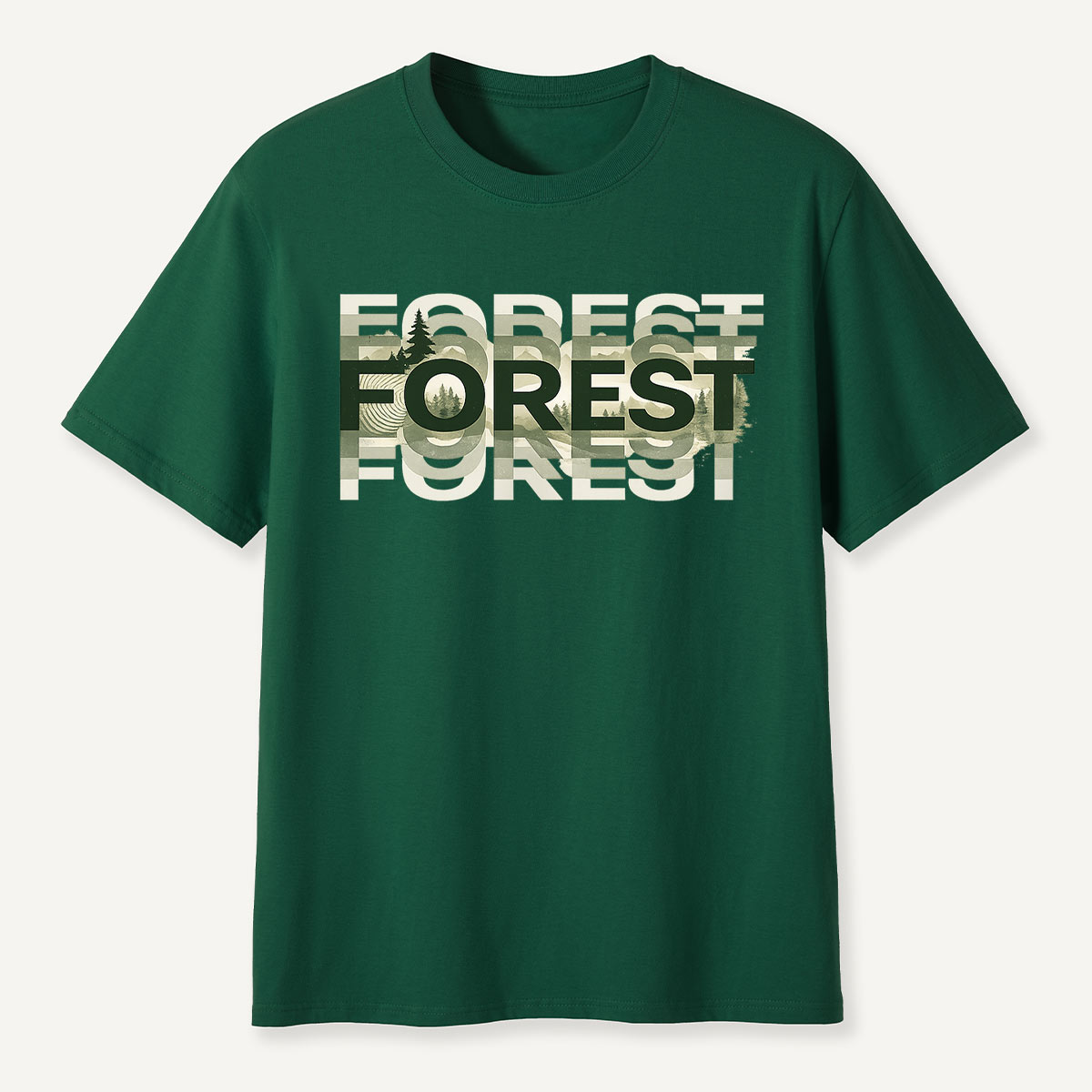 Forest Reflection Typographic T-Shirt