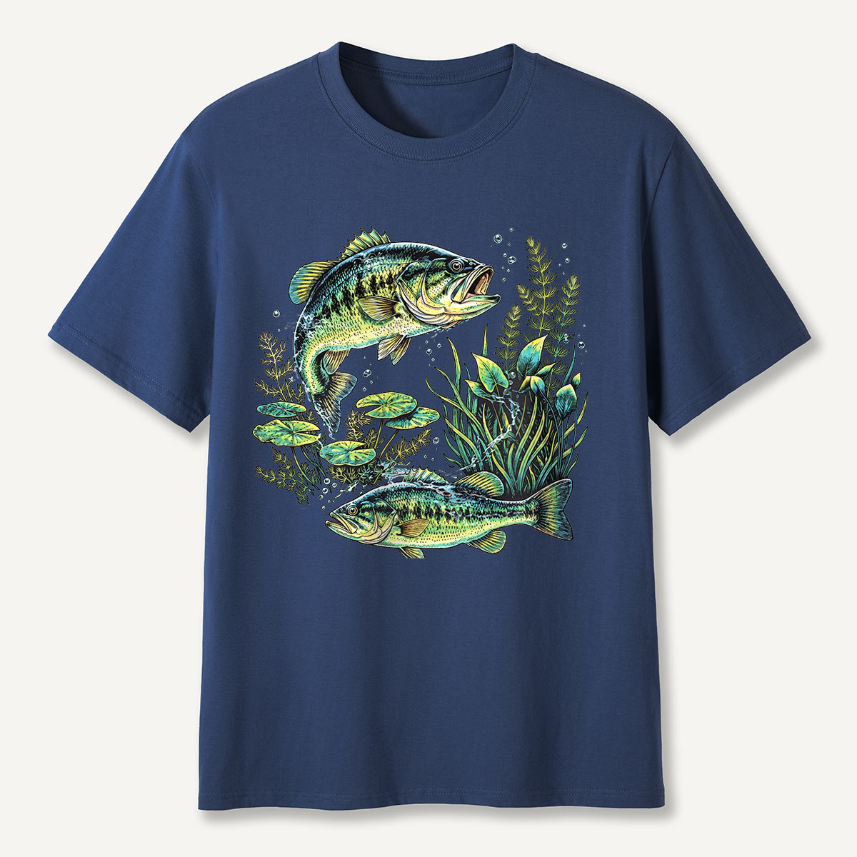 Largemouth Bass Underwater Scene T-Shirt