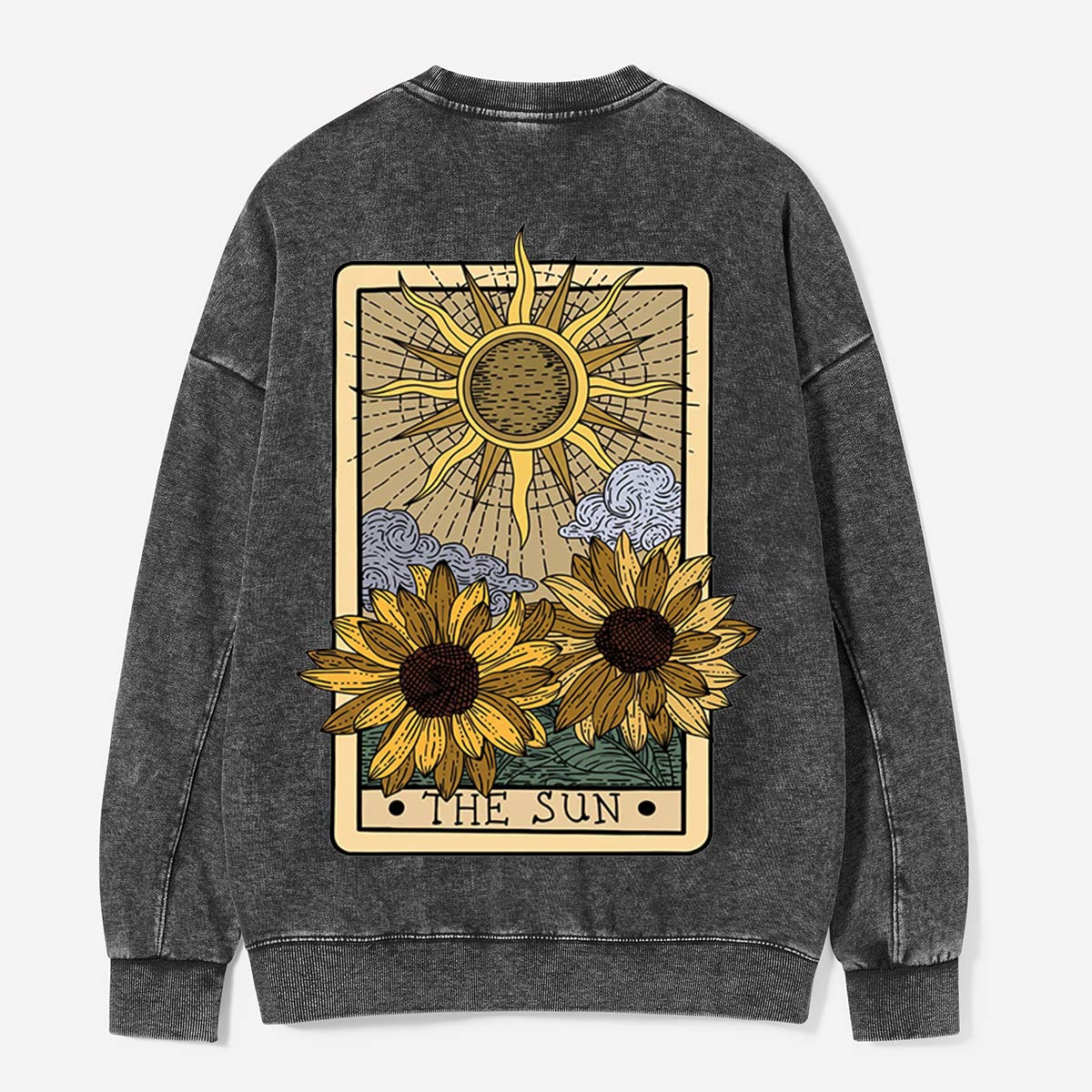 The Sun in Sunflower Season Washed Sweatshirts