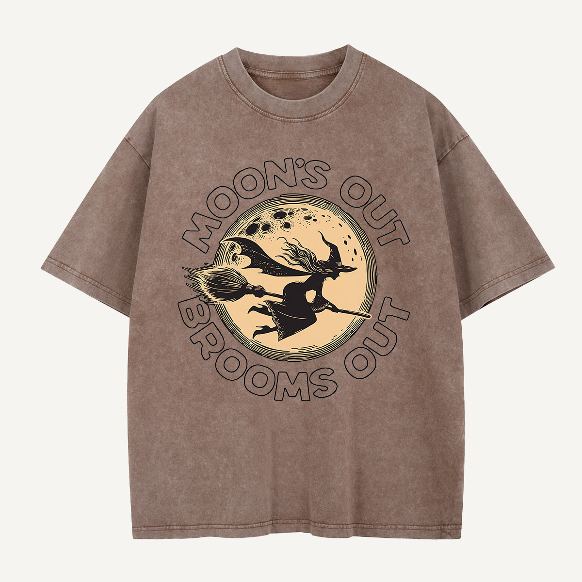 Moon’s Out Brooms Out Washed T-Shirt