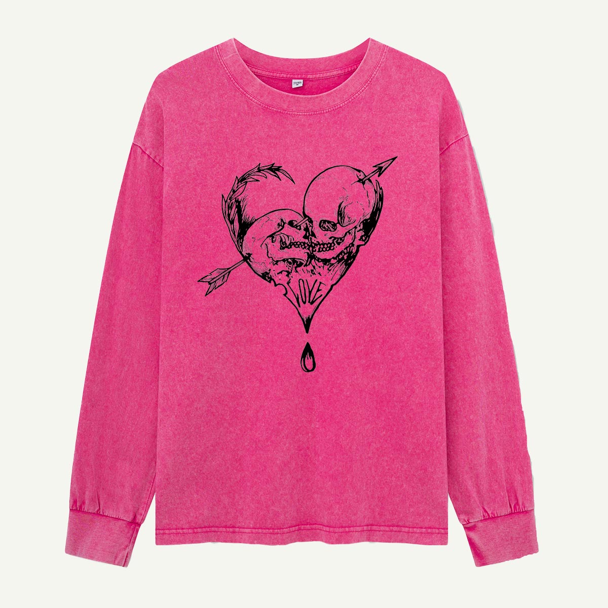 Skullmates in Love Washed Long Sleeves