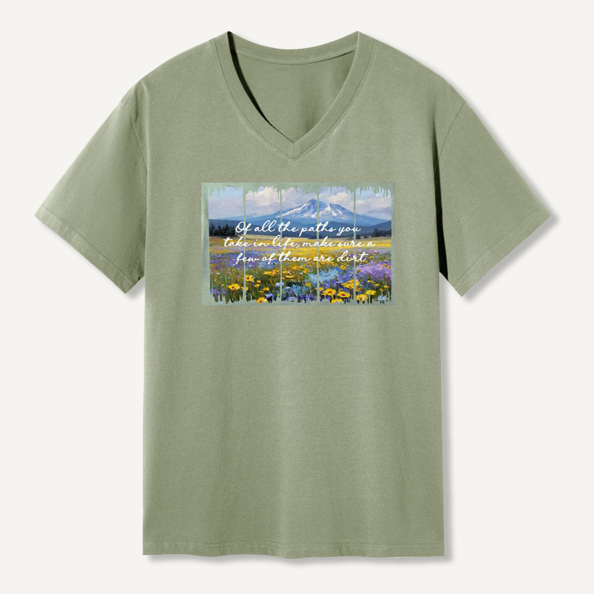 Frogs Rainbow Mushroom V-neck T-Shirt