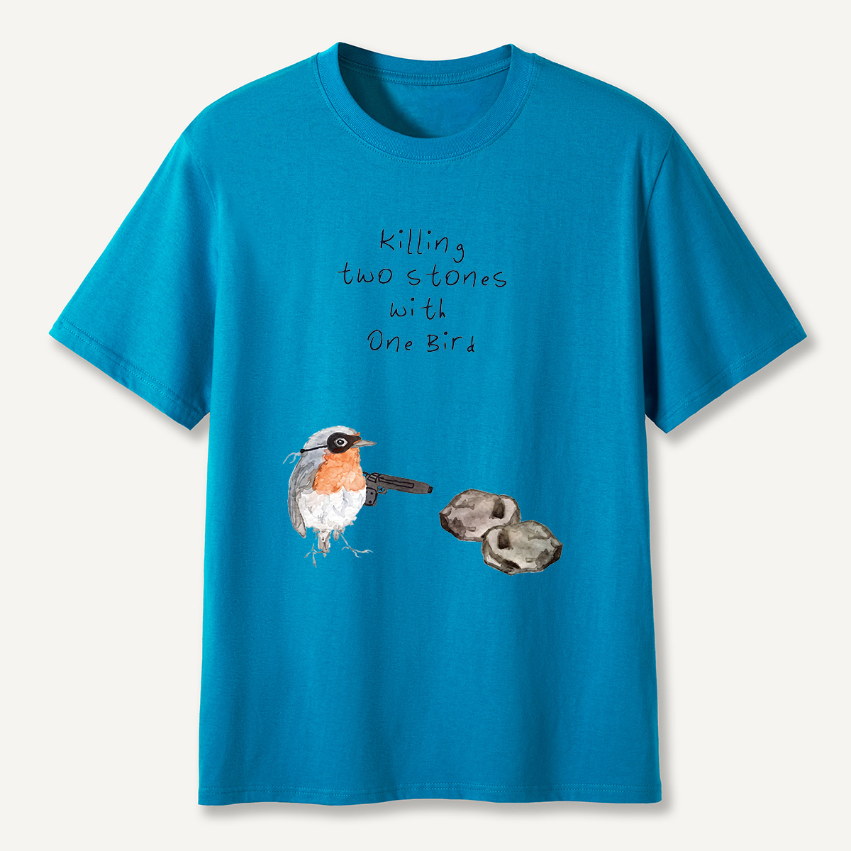 MDCTBYWY26072205 Killing Two Stones with One Bird T-Shirt