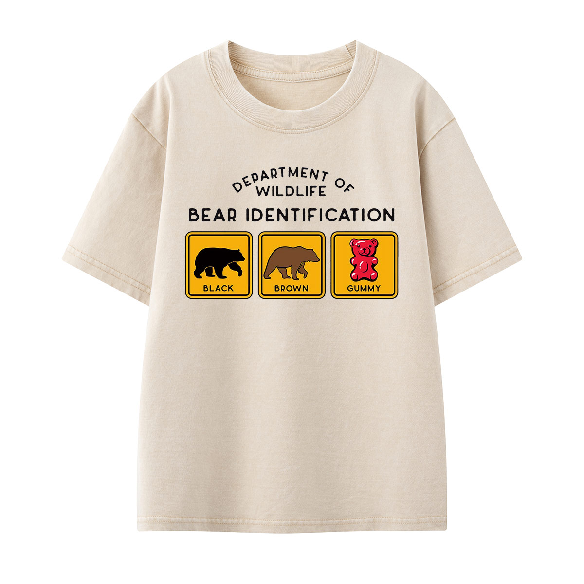 Bear Tee Cotton Classic Kids Washed T-Shirt