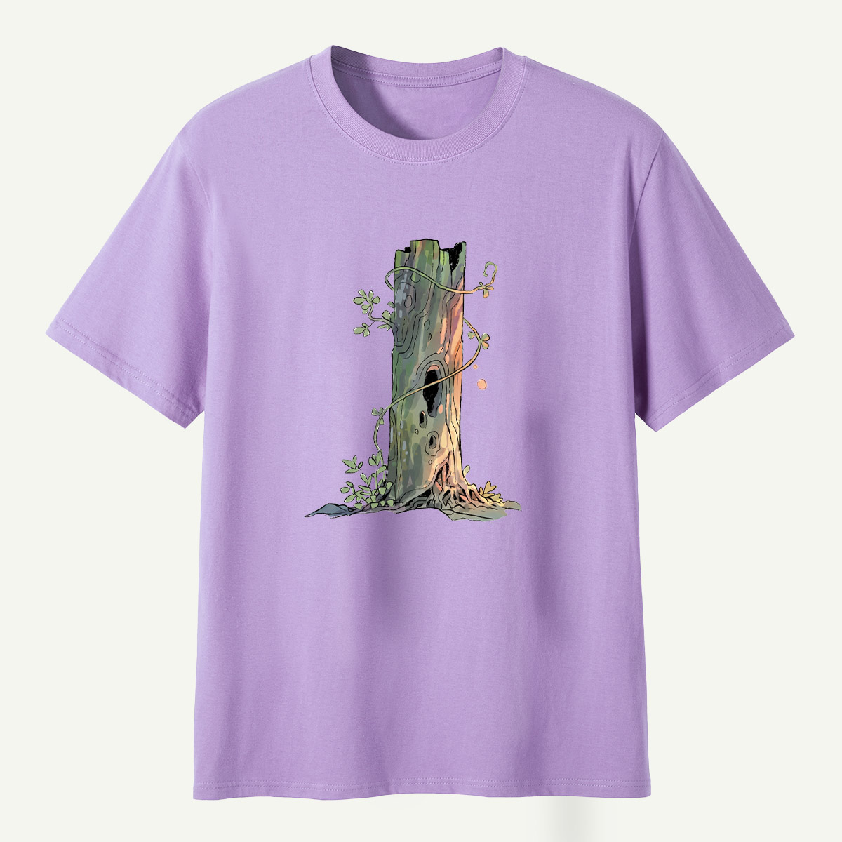 Mossy Hollow Tree Woodland Habitat T-Shirt