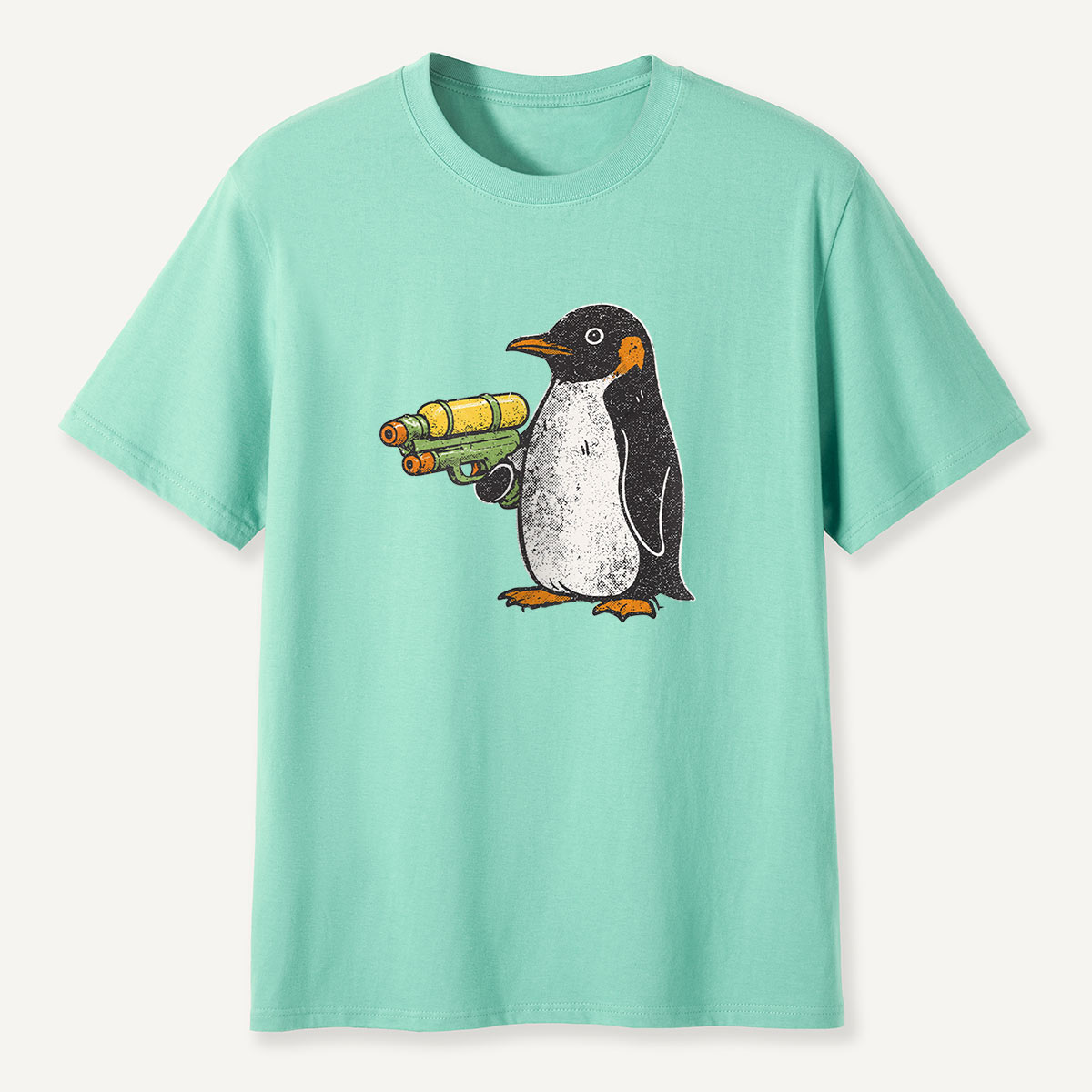 Flight Was Never An Option Water Gun Penguin T-Shirt