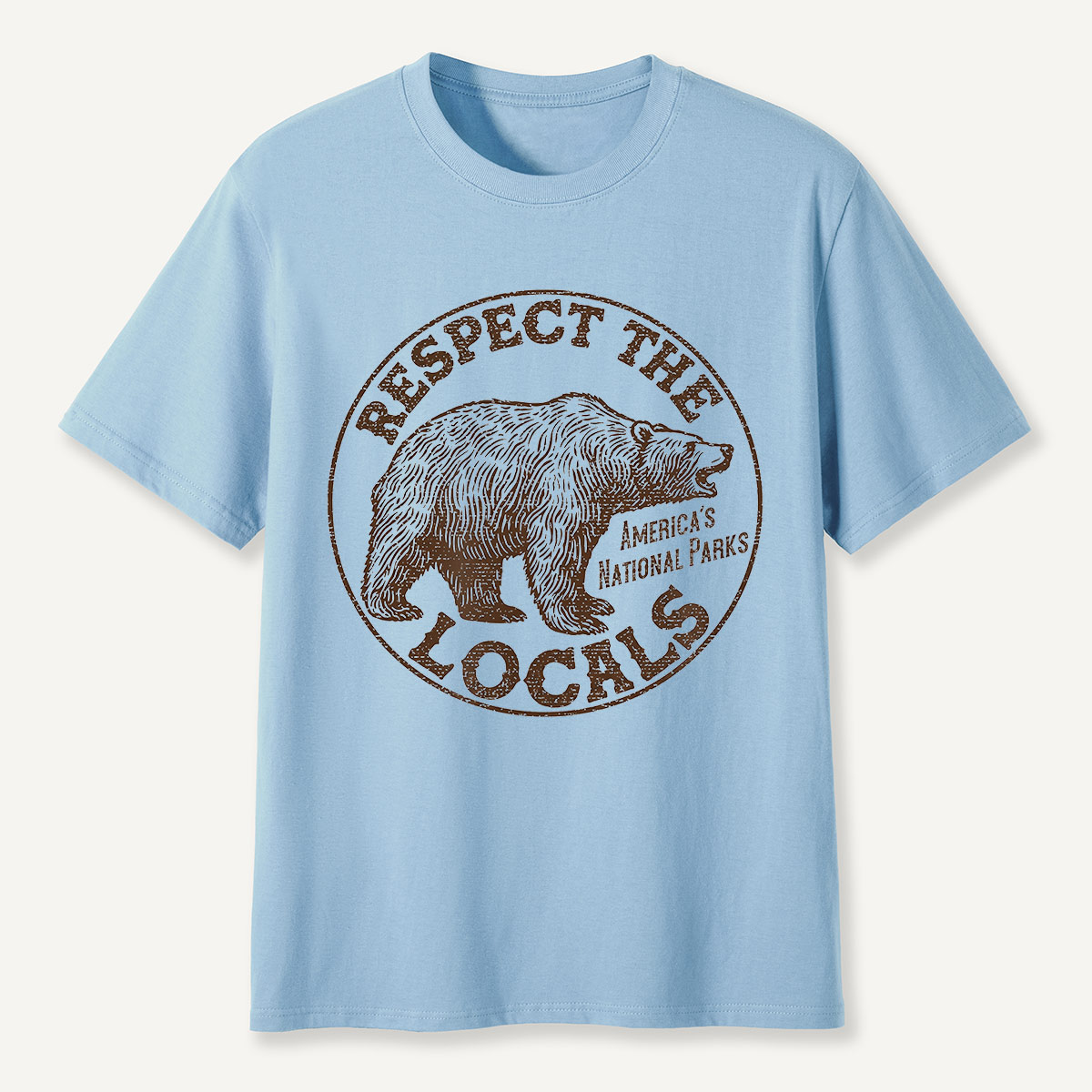 Respect the Locals Bear National Parks  T-Shirt