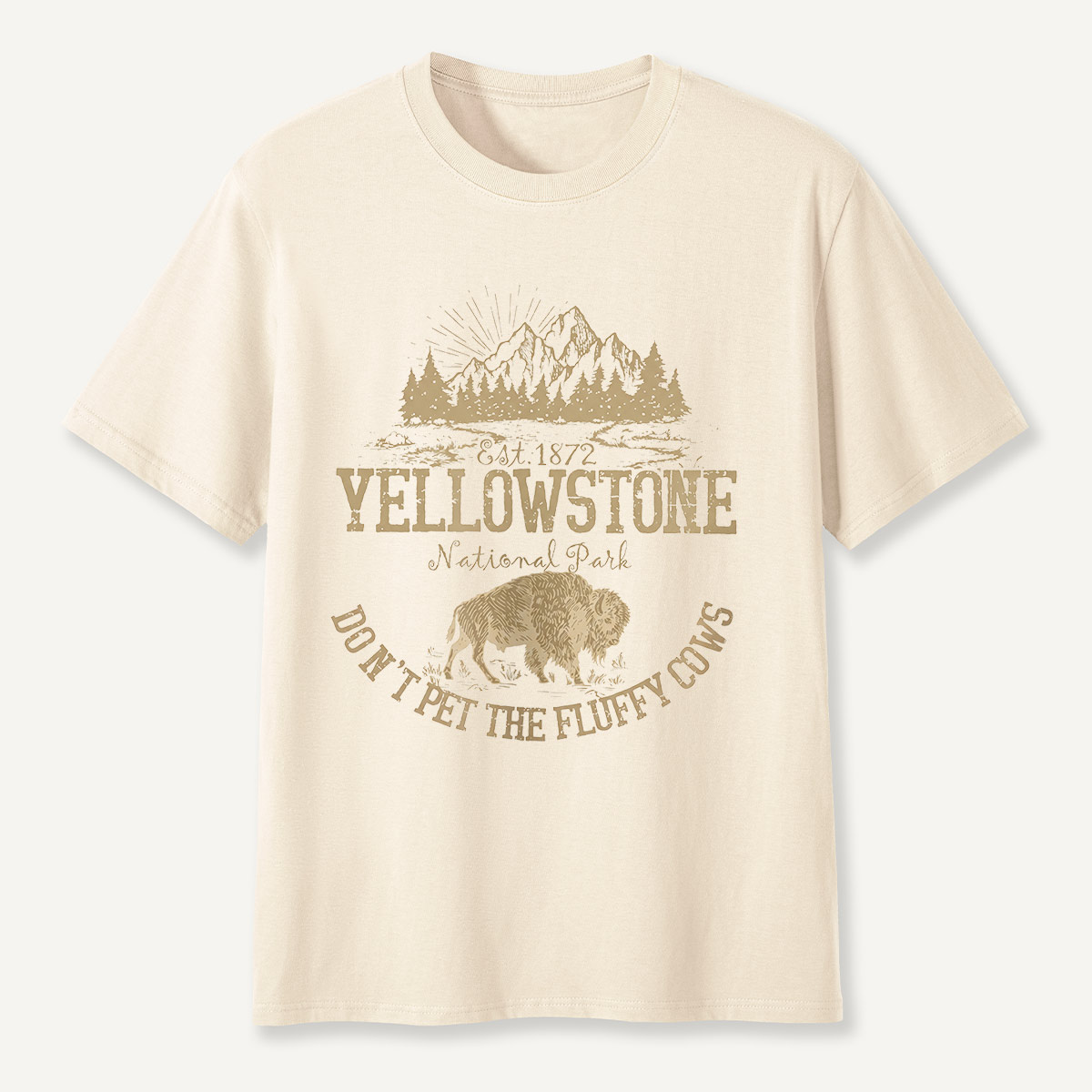 Do Not Pet the Fluffy Cows Yellowstone Sun T-Shirt