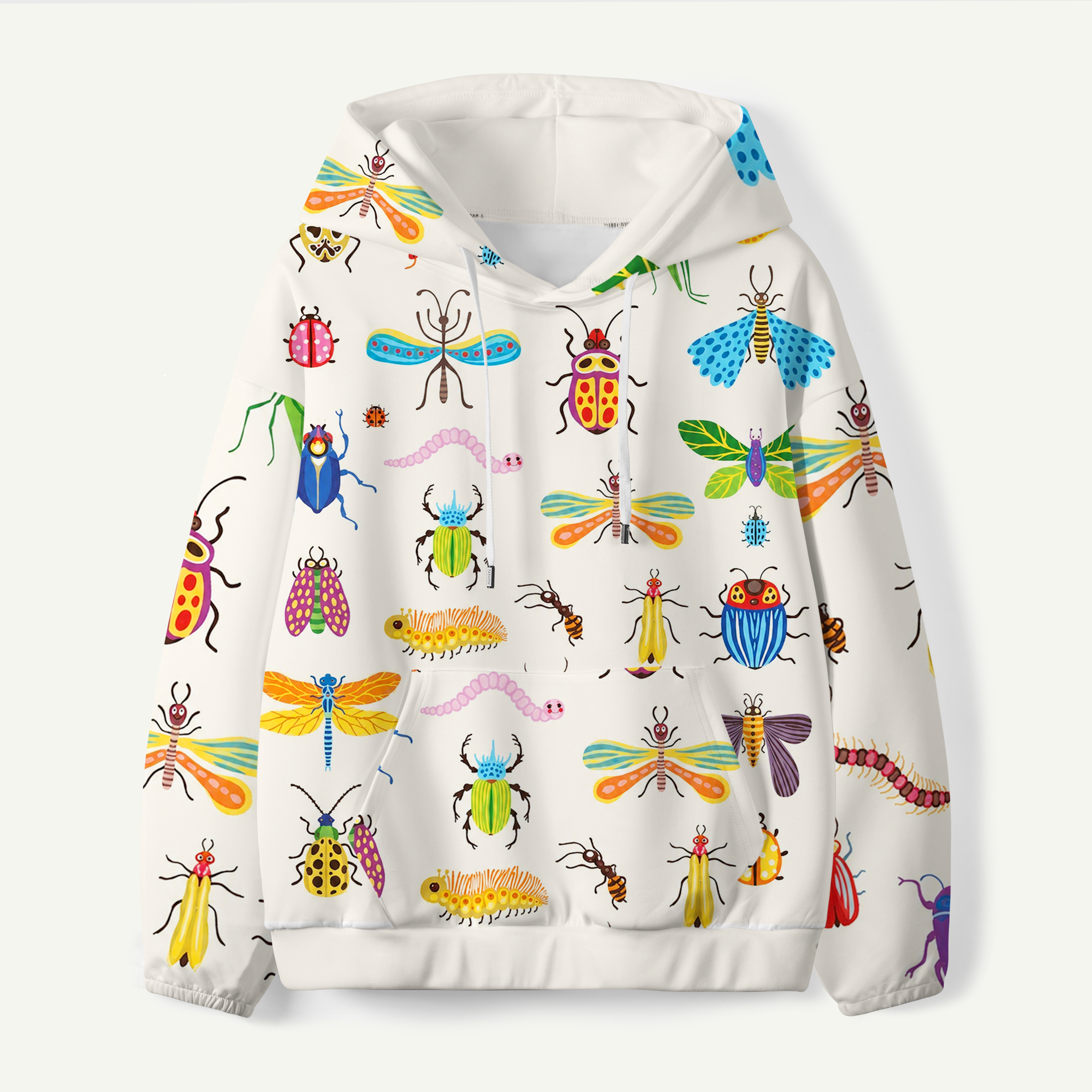 Colorful Beetles And Bugs Field Guide Kids All-over Printed Hoodie