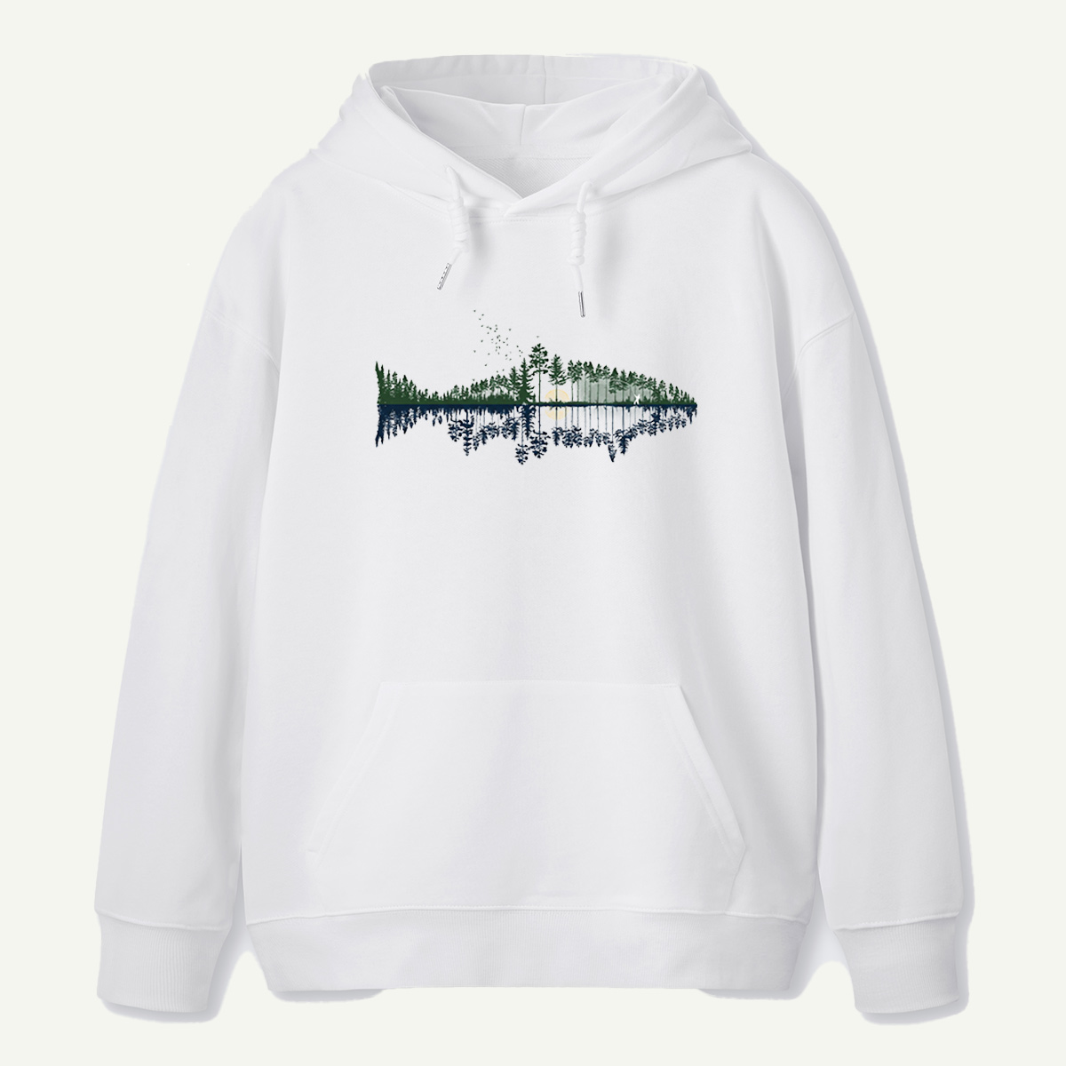 Fishscape Moonlit Forest Hoodie