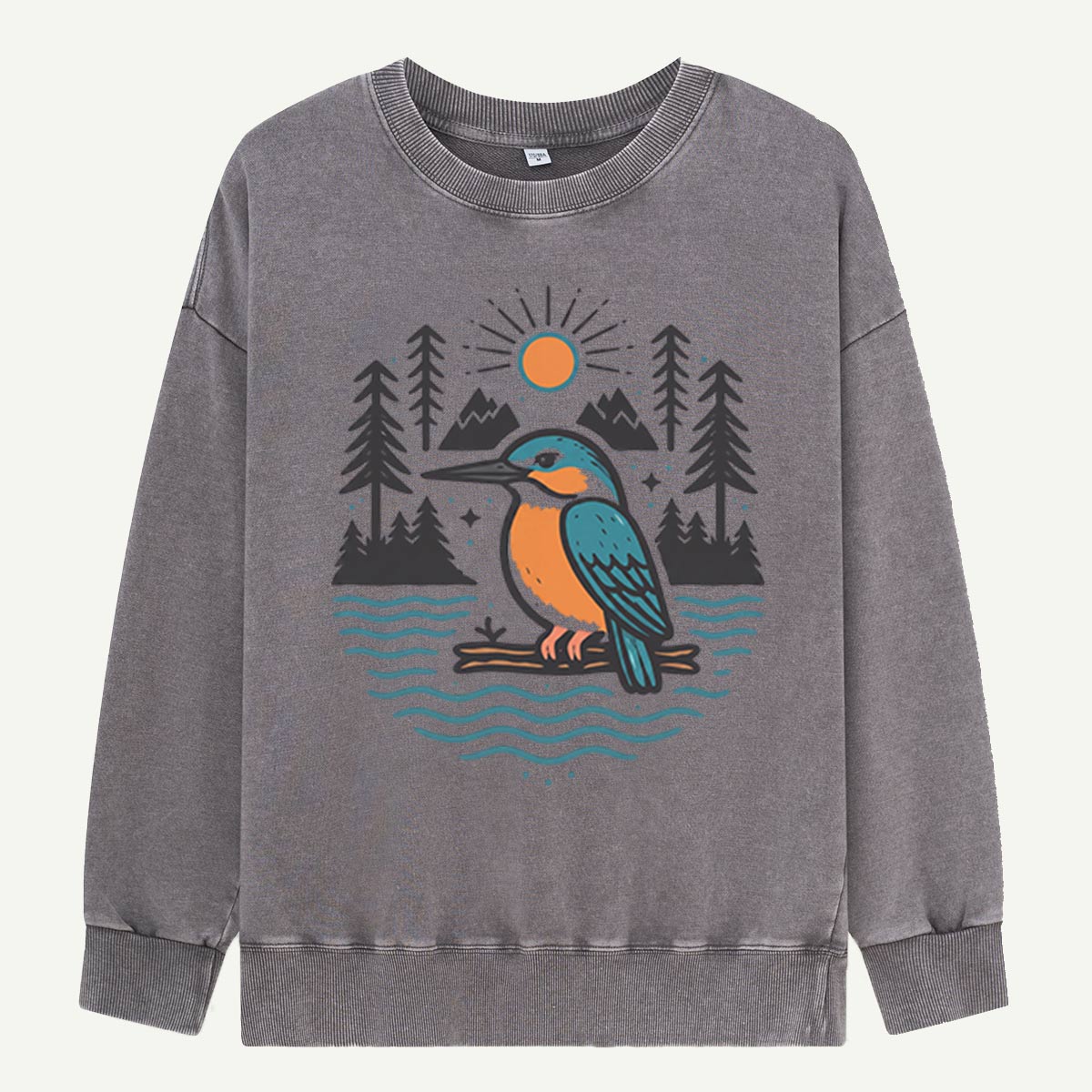Kingfisher by the Water Washed Sweatshirts