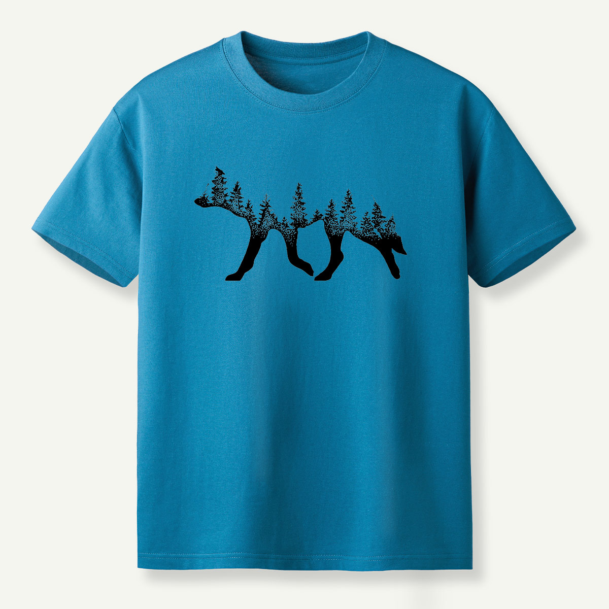 Bear Silhouette Pine Forestscape T-Shirt