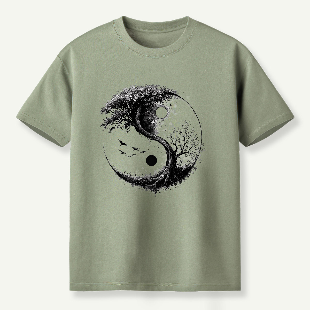 Yin Yang Tree Of Life Balance T-Shirt
