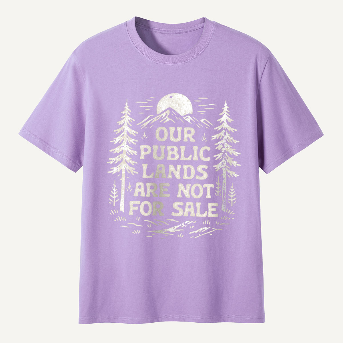 Our Public Lands Are Not for Sale Moonlit Forest T-Shirt