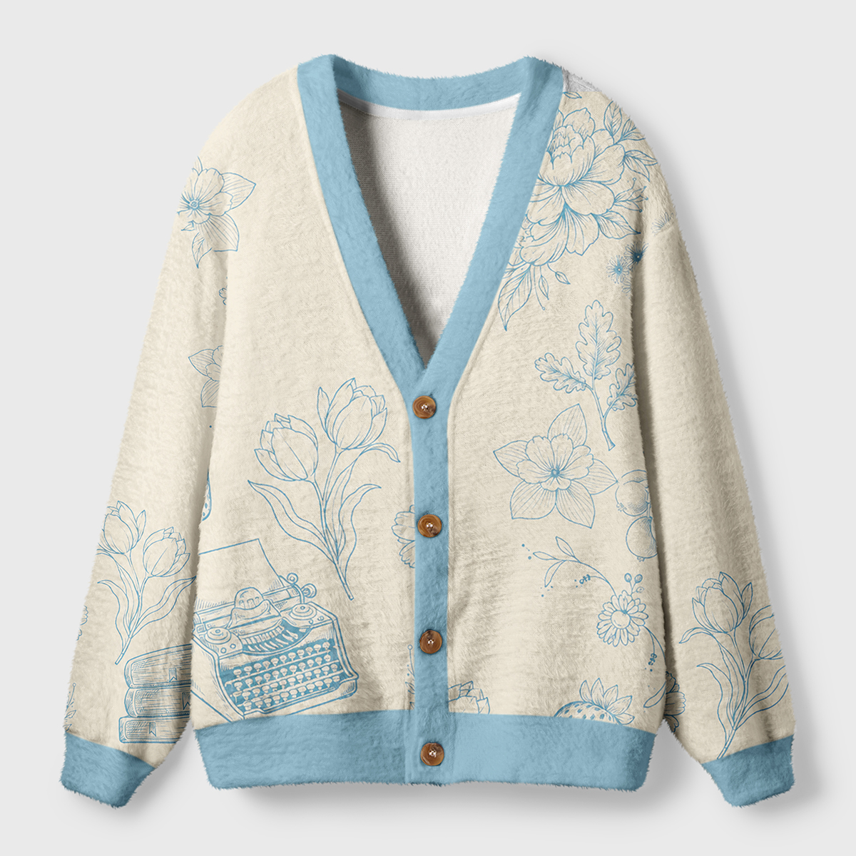 Petals, Pages & Typewriter Days Ugly Cardigan Sweaters